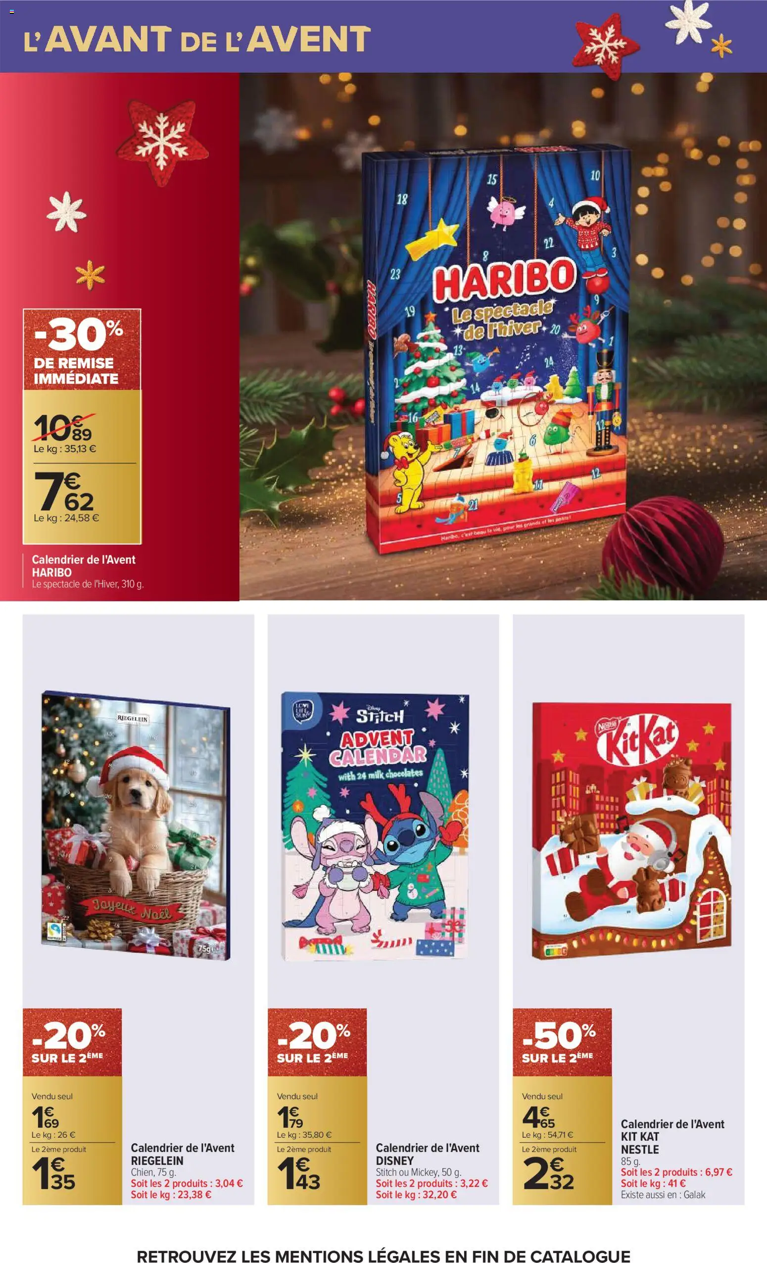 Prévisualisation de Carrefour Petit déjeuner du magasin Carrefour formulaire valide 03/11/2026 - Calendrier, Calendrier de l'avent
