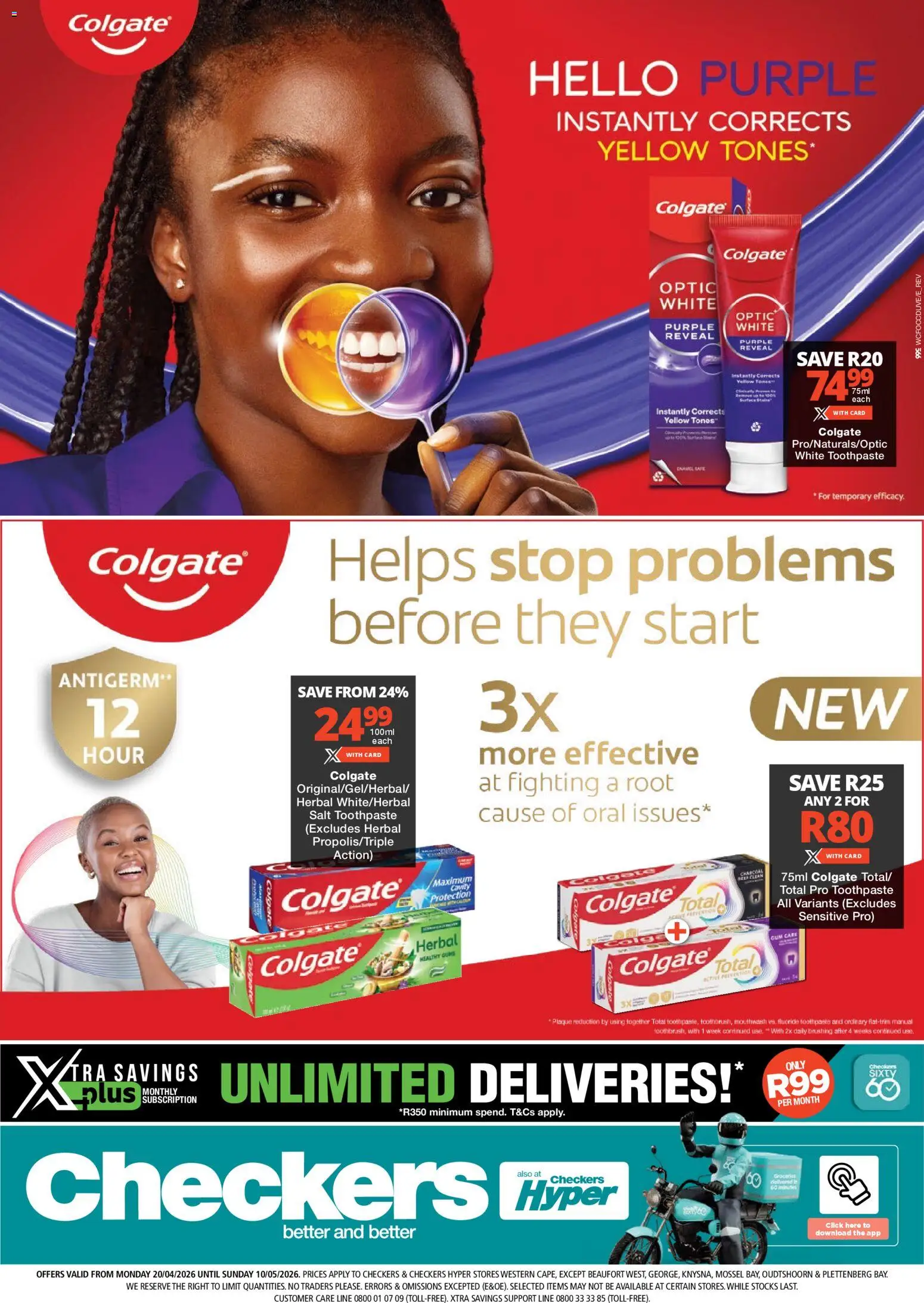 Checkers - Western Cape - Colgate Promotion 20/04 - 10/05/2026