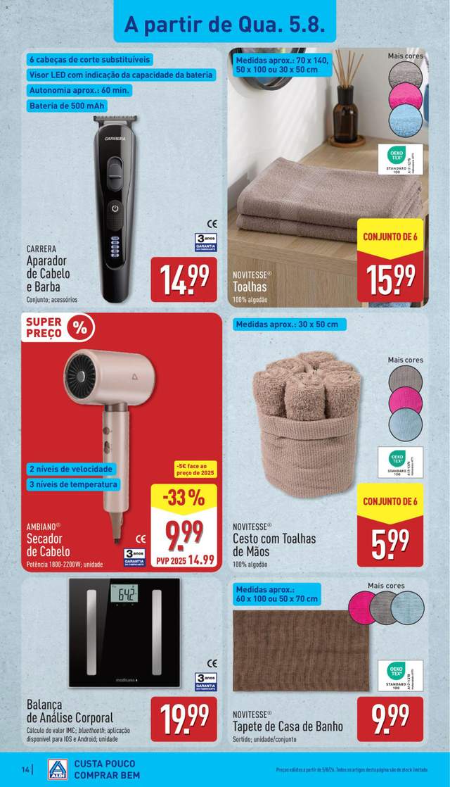 Novo folheto Aldi a partir de 03/08