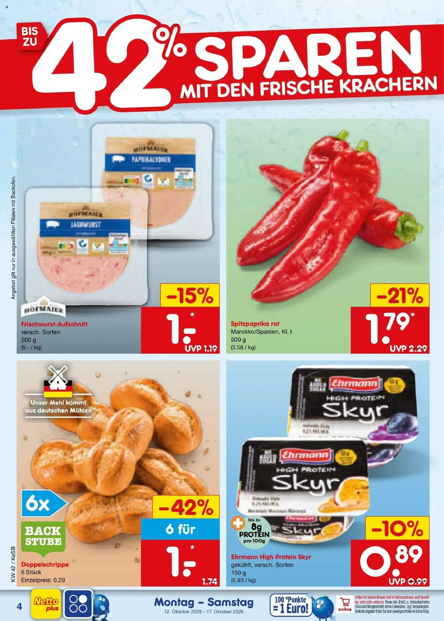 Vorschau von dem Prospekt des Geschäftes Netto Marken-Discount, gültig ab dem 12.10.2026 - Skyr, Mehl