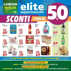 Anteprima dell'opuscolo Elite Supermercati volantino Grottammare dal negozio Elite Supermercati valido da 17/07/2026