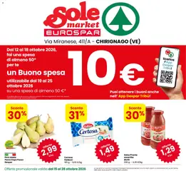 Anteprima dell'opuscolo Eurospar volantino Chirignago dal negozio Eurospar valido da 15/10/2026