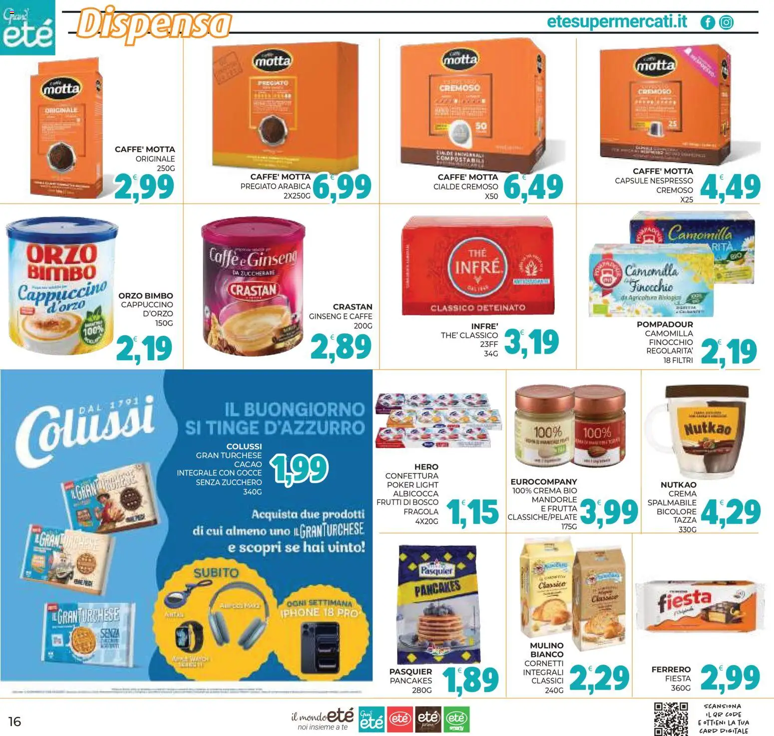 Anteprima dell'opuscolo Eté volantino Grandeté dal negozio Eté valido da 23/10/2026 - Crema, Caffè, Frutta, Cappuccino, Mandorle, Frutti di bosco, Cialde, Tè