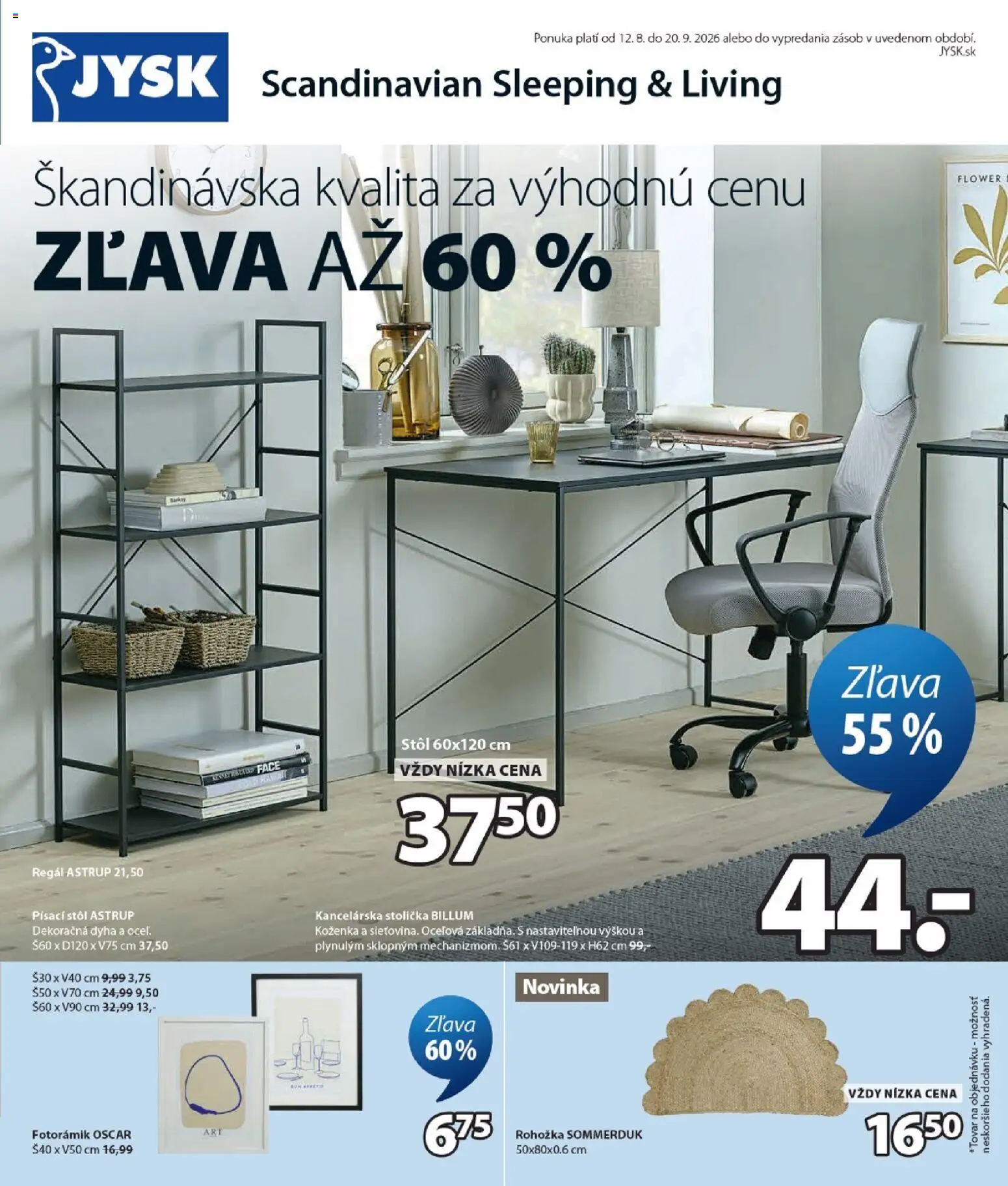 Náhľad JYSK letáku platného od 12.08.2026