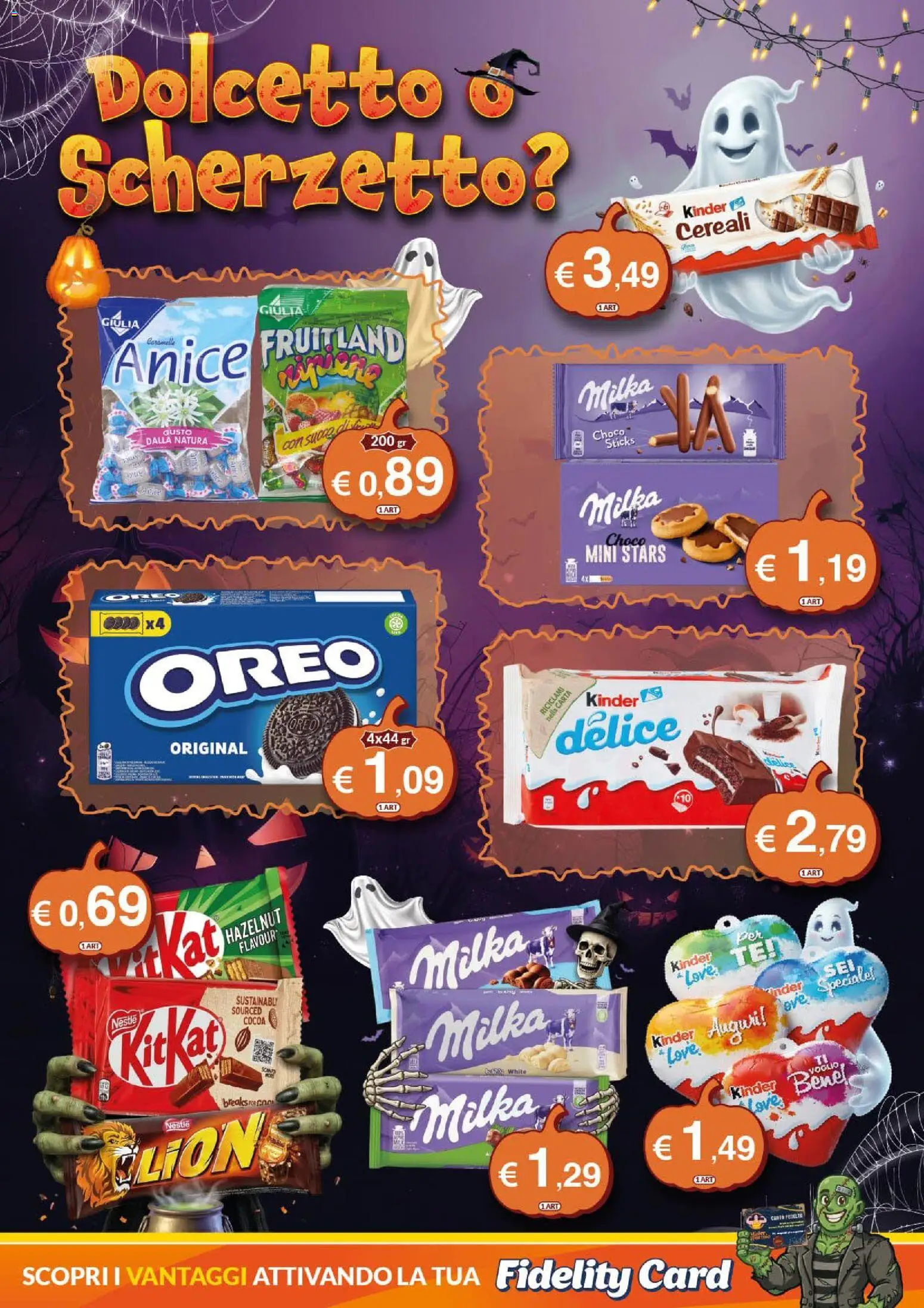 Anteprima dell'opuscolo Mister Risparmio volantino dal negozio Mister Risparmio valido da 29/10/2026 - Cereali, Oreo, Succo