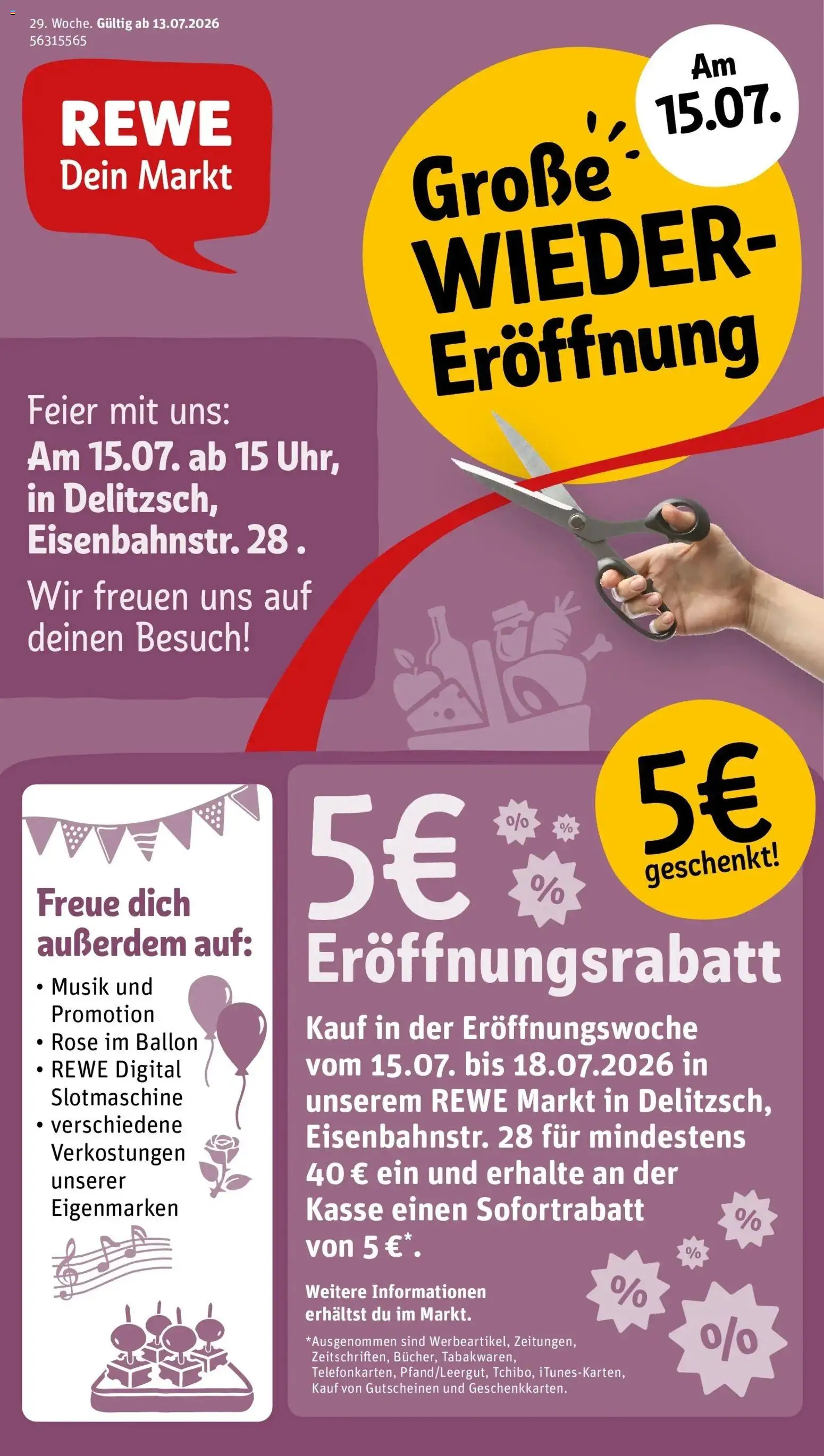Vorschau von dem Prospekt des Geschäftes Rewe, gültig ab dem 13.07.2026
