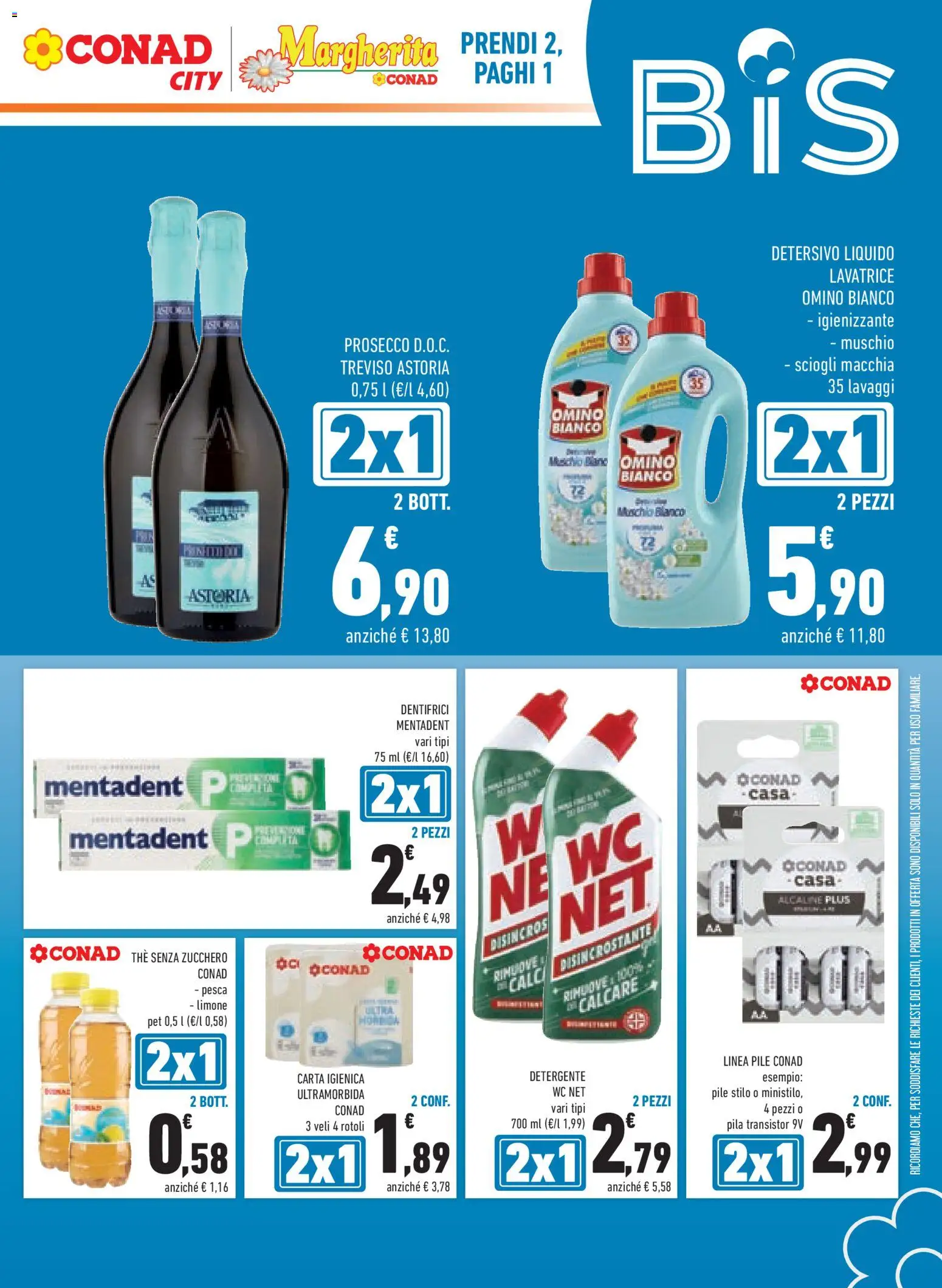 Anteprima dell'opuscolo Conad volantino Margherita Lombardia dal negozio Conad valido da 07/10/2026 - The, Zucchero, Lavatrice, Limone, WC, Pesca, Carta igienica, Detergente
