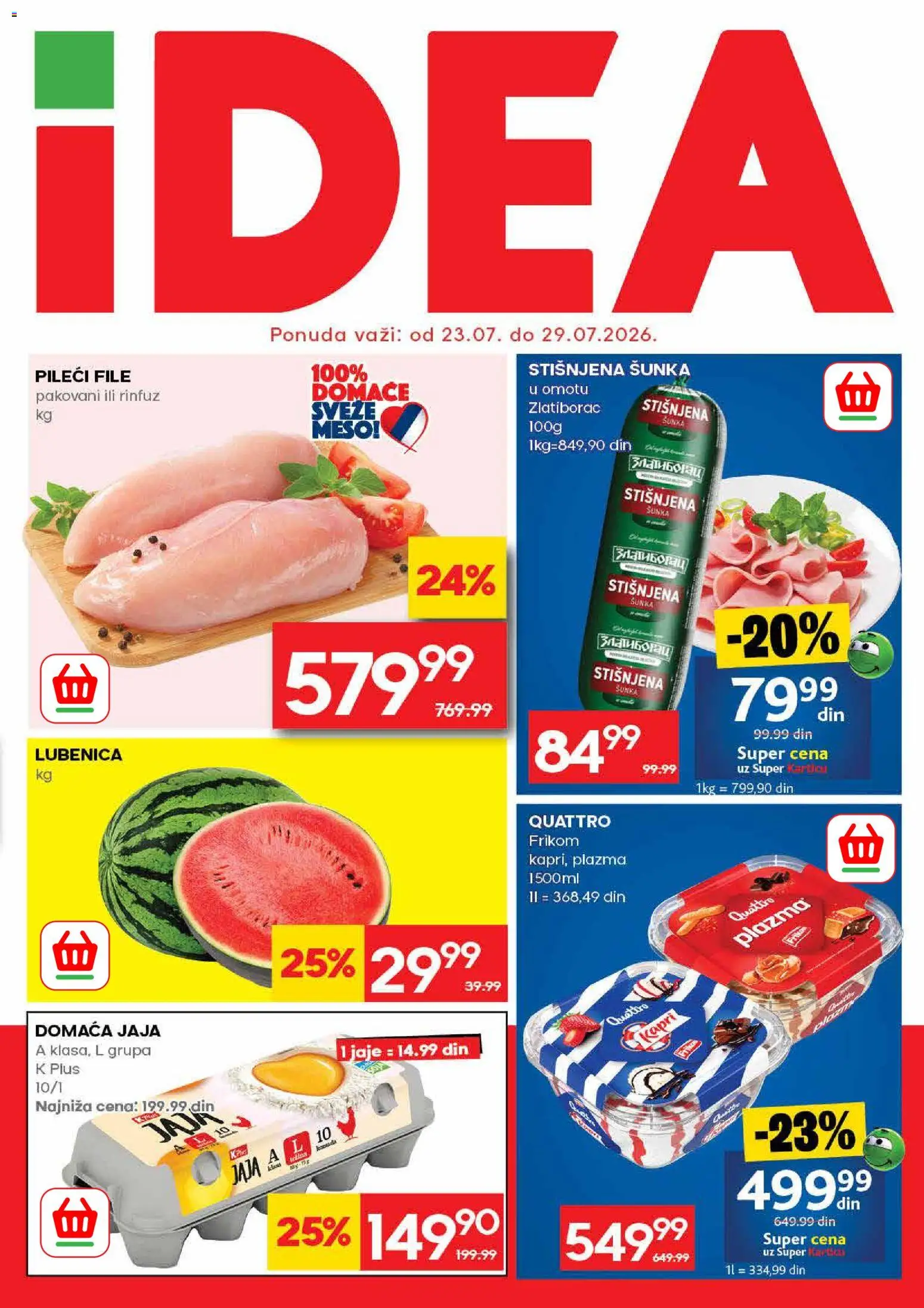 Pregled Idea kataloga - važi od 23.07.2026