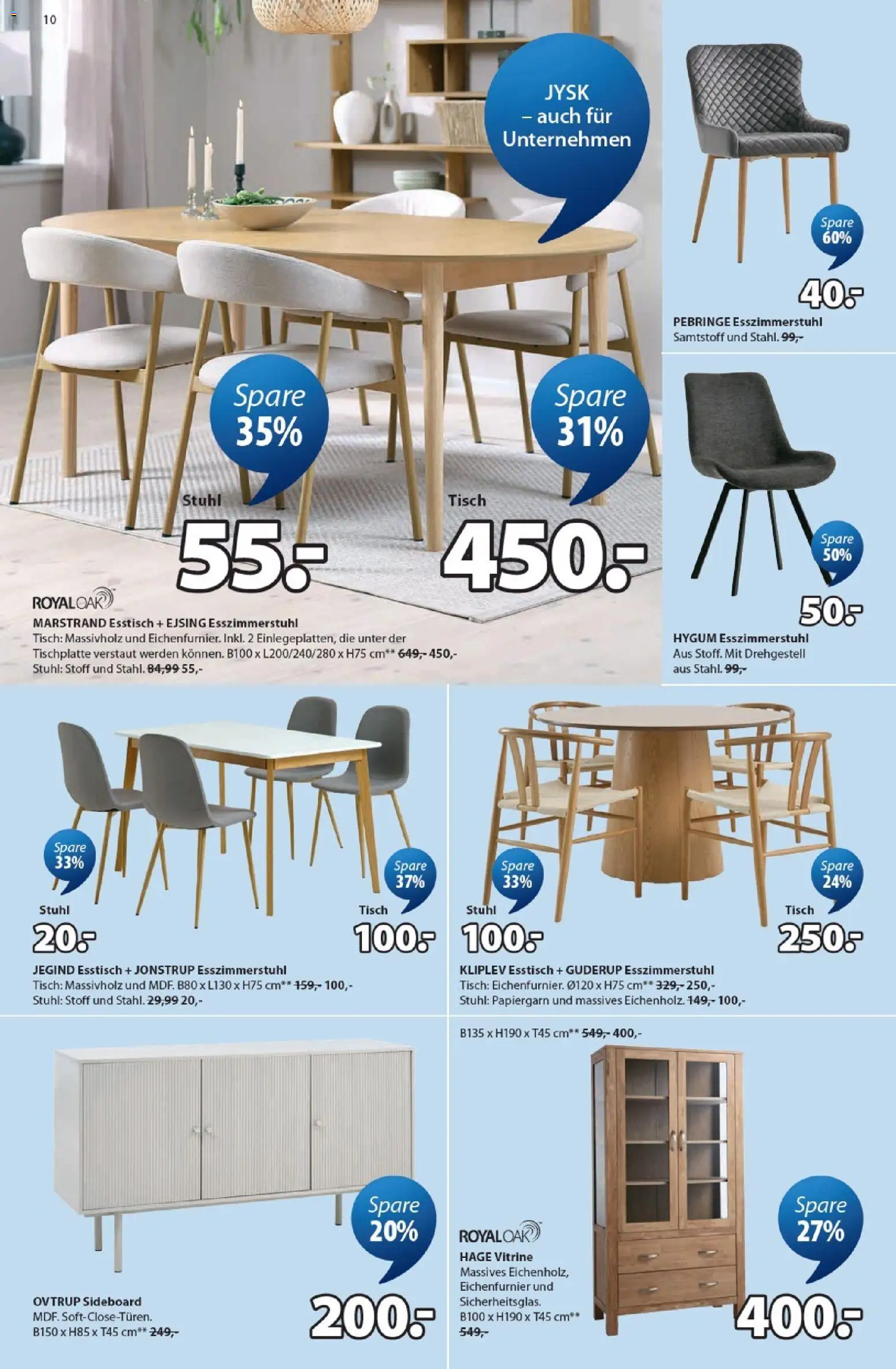 Vorschau von dem Prospekt des Geschäftes JYSK, gültig ab dem 16.08.2026 - Sideboard, Esstisch, Vitrine, Stuhl, Tisch