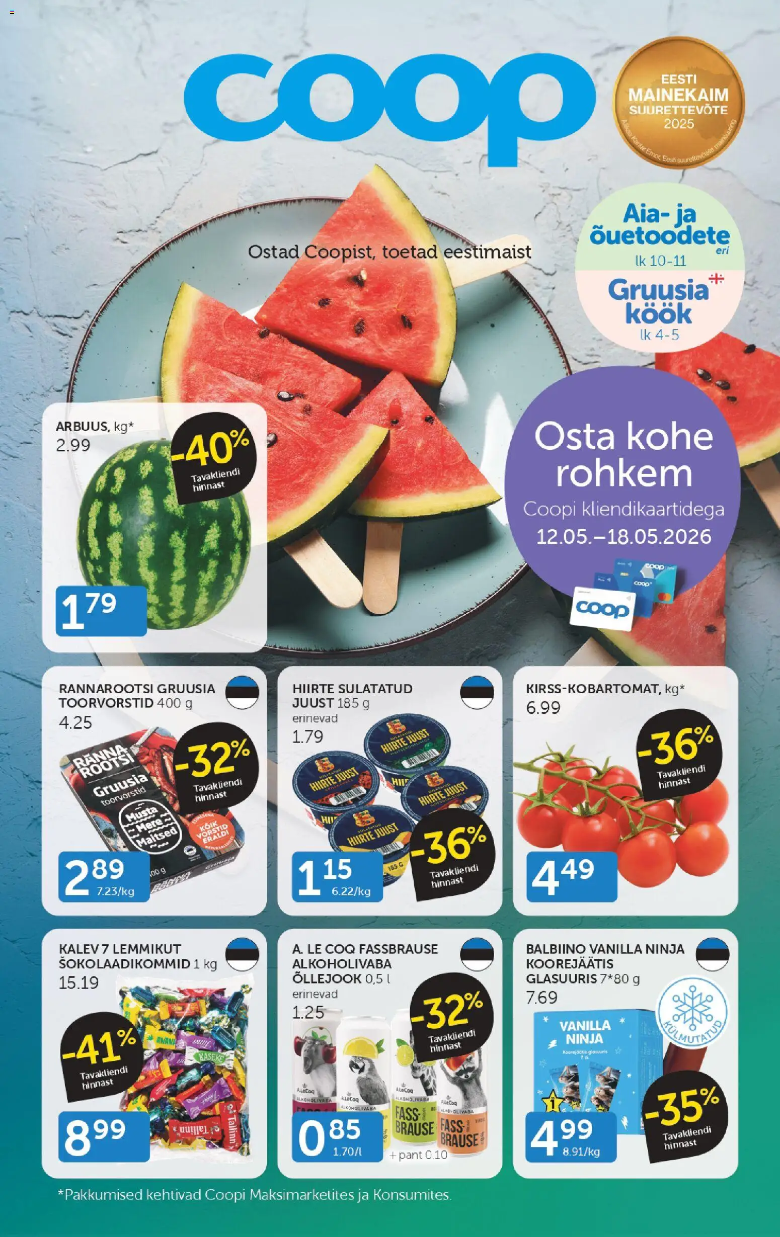 Coop kliendilehe eelvaade alates 12.05.2026