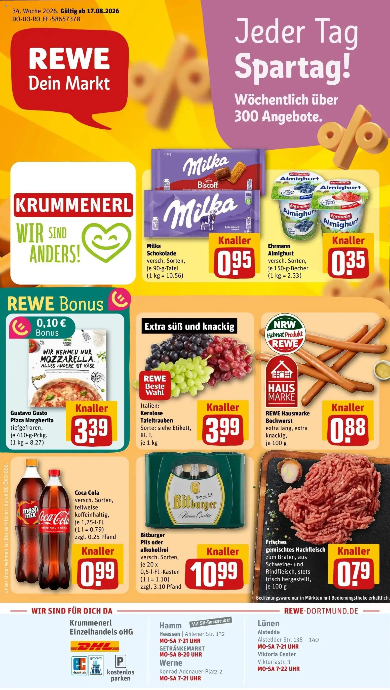 Vorschau von dem Prospekt des Geschäftes Rewe, gültig ab dem 17.08.2026