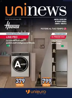 Anteprima dell'opuscolo Unieuro volantino Hoover dal negozio Unieuro valido da 12/06/2026