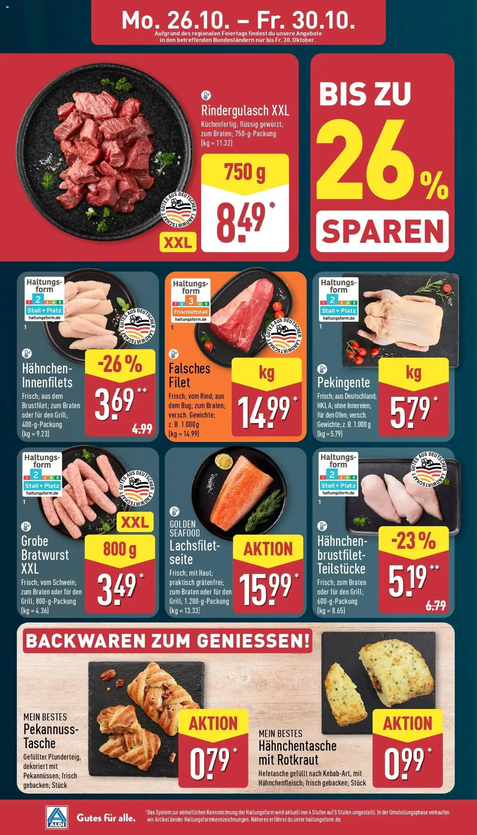 Vorschau von dem Prospekt des Geschäftes Aldi, gültig ab dem 26.10.2026
