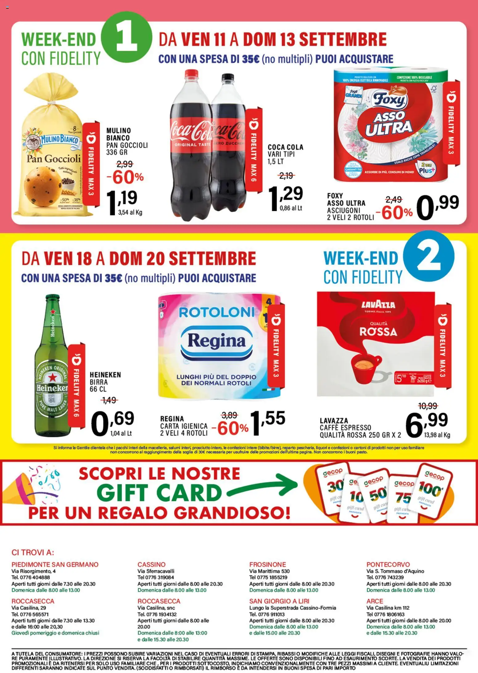 Anteprima dell'opuscolo GECOP volantino dal negozio GECOP valido da 07/09/2026 - Caffè, Coca Cola, Birra, Lavazza, Prosciutto, Carta igienica, Heineken
