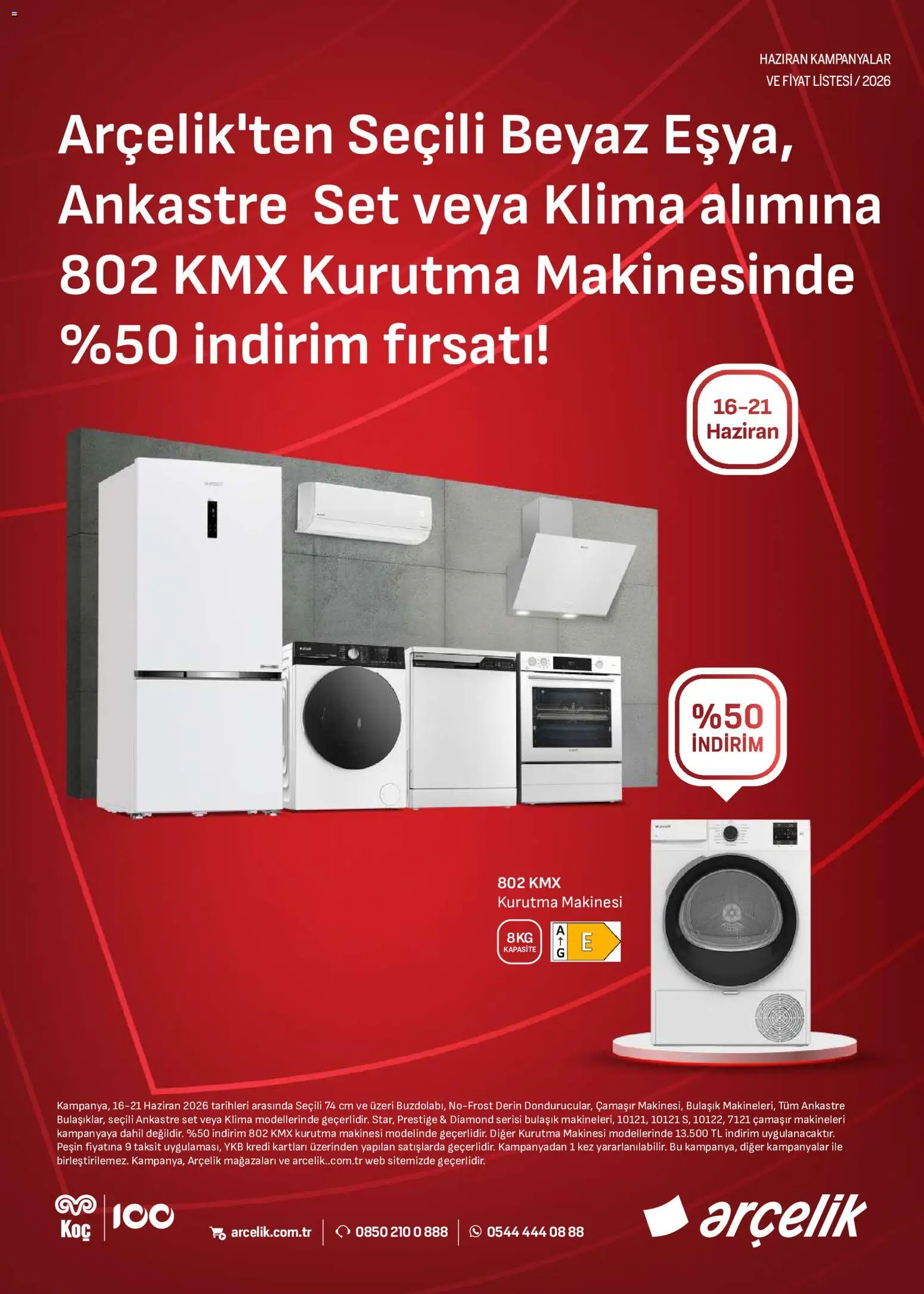 Arçelik Arçelik Katalog 16.06.2026 - Broşürünün önizlemesi - Kurutma makinesi, Klima