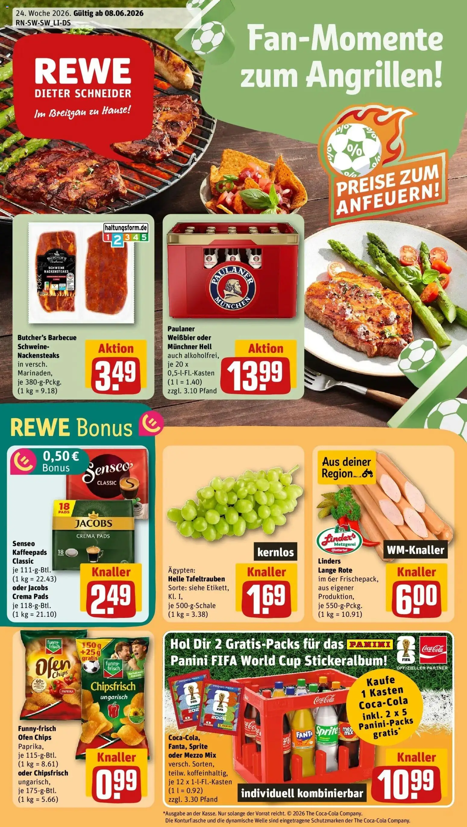 Vorschau von dem Prospekt des Geschäftes Rewe, gültig ab dem 08.06.2026
