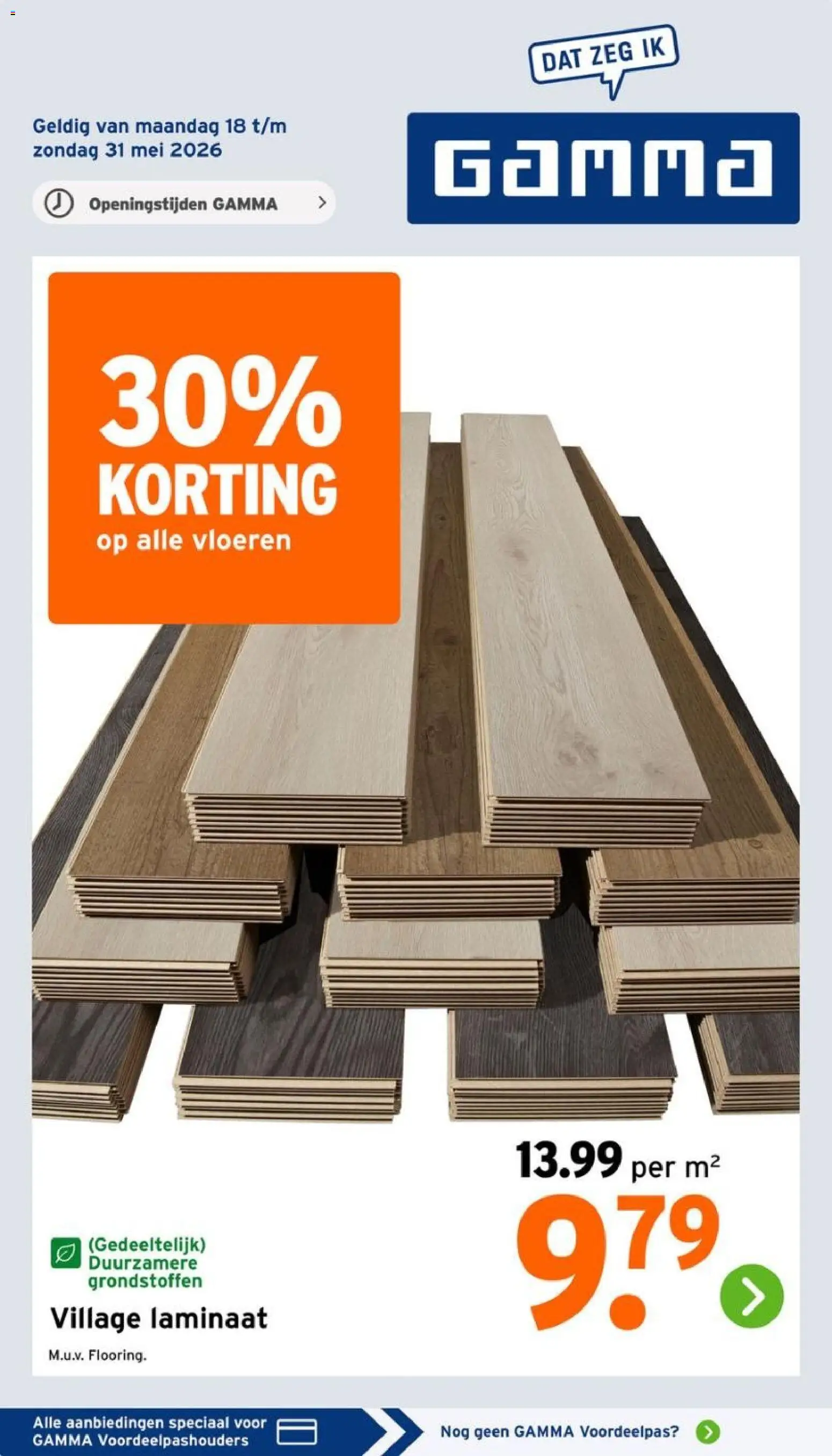 Voorbeeld van GAMMA folder van winkel GAMMA geldig vanaf 18-05-2026 - Vloeren