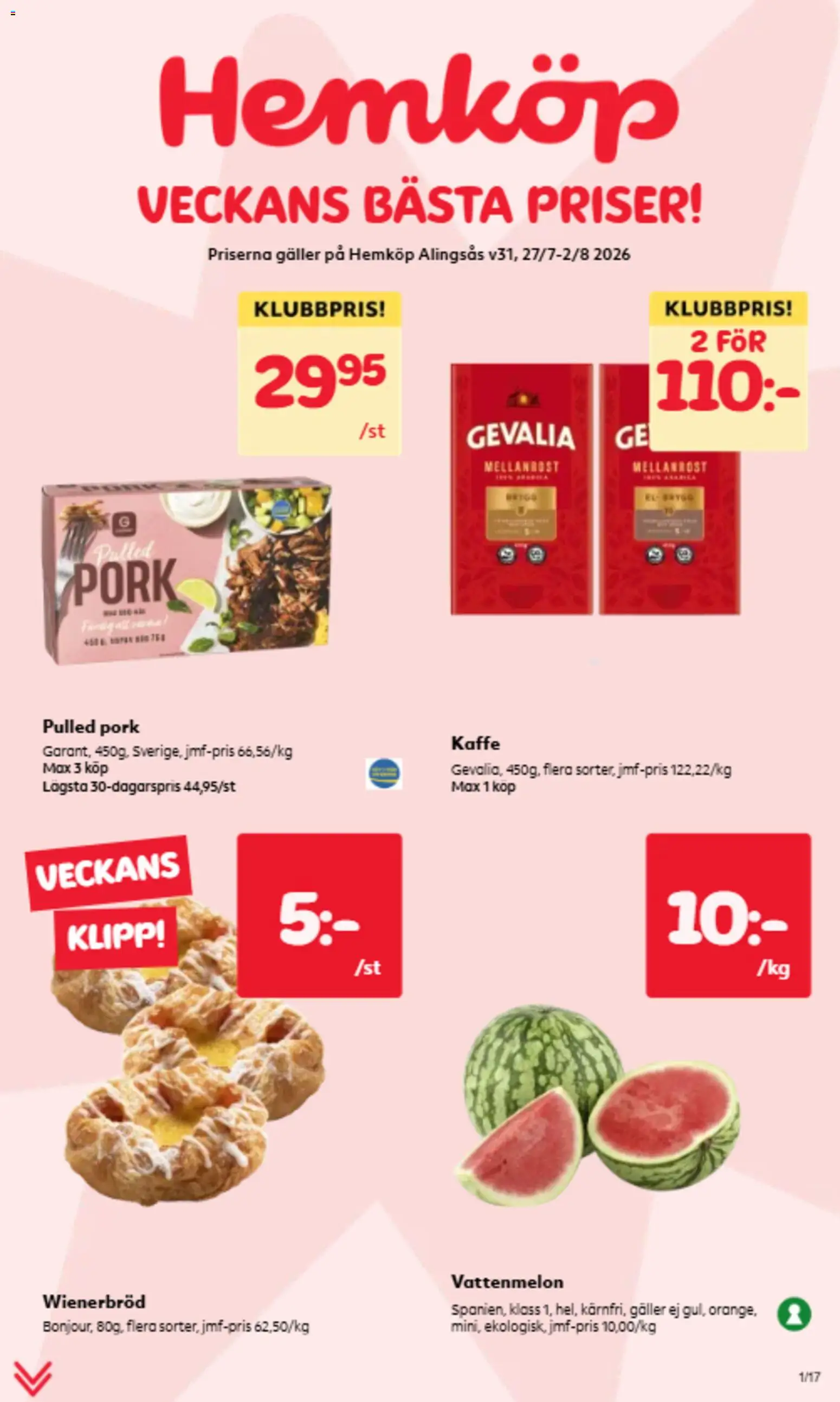 Förhandsgranska reklamblad Hemköp erbjudanden från butik Hemköp gäller från 27/07/2026