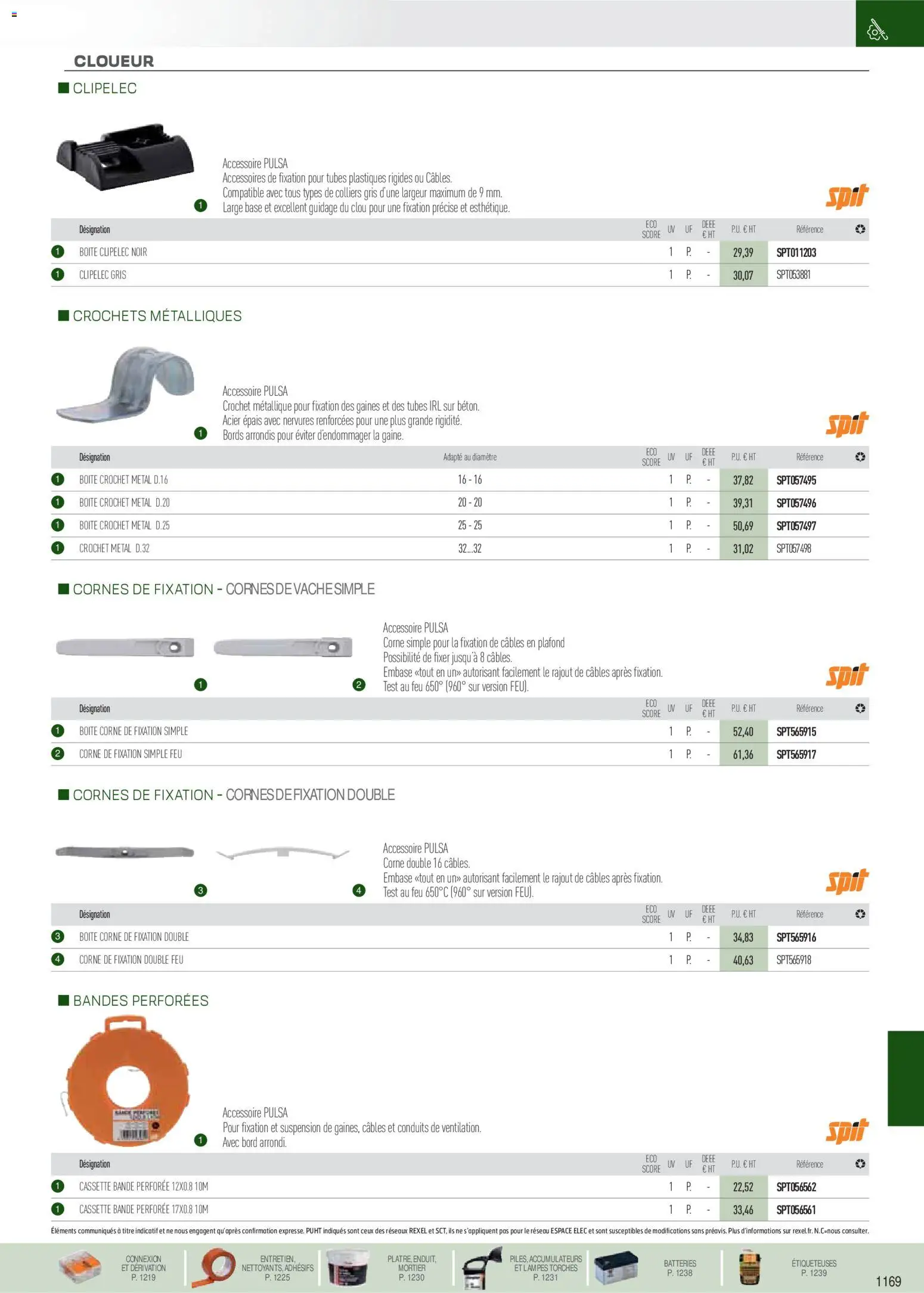 Prévisualisation de Brochure EPI, mesure, outillage, fixations et consommables du magasin Rexel formulaire valide 18/11/2025 - Crochets, Mortier, Suspension, Base