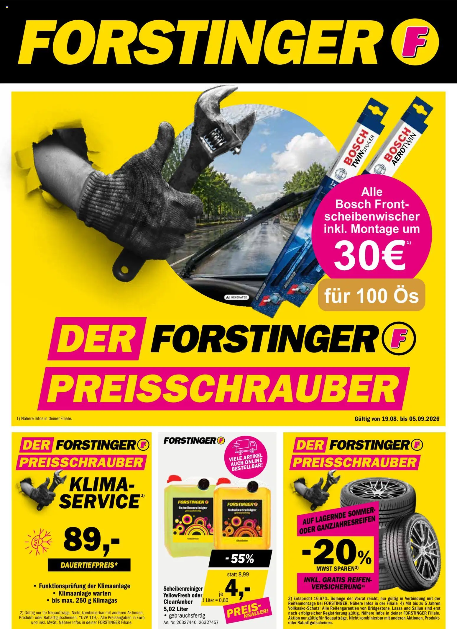 Vorschau der Angebote: Forstinger Forstinger Flugblatt gültig ab 19.08.2026