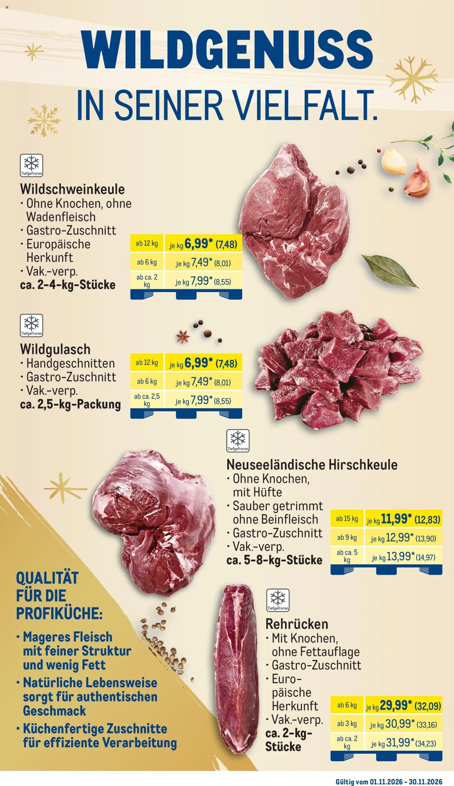 Vorschau von dem Prospekt des Geschäftes Metro, gültig ab dem 01.11.2026 - Fleisch