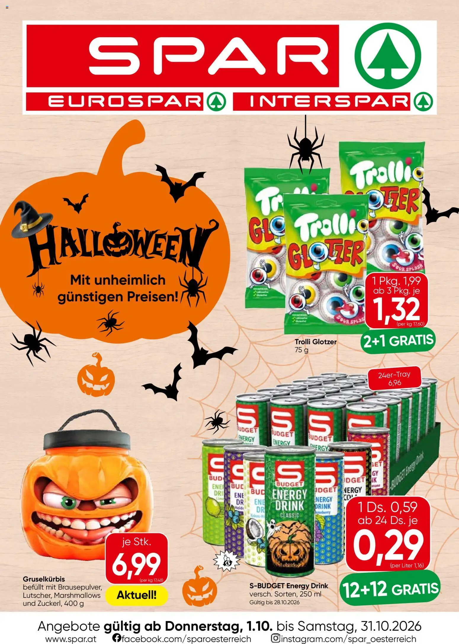 Vorschau der Angebote: Spar Spar Halloween gültig ab 01.10.2026