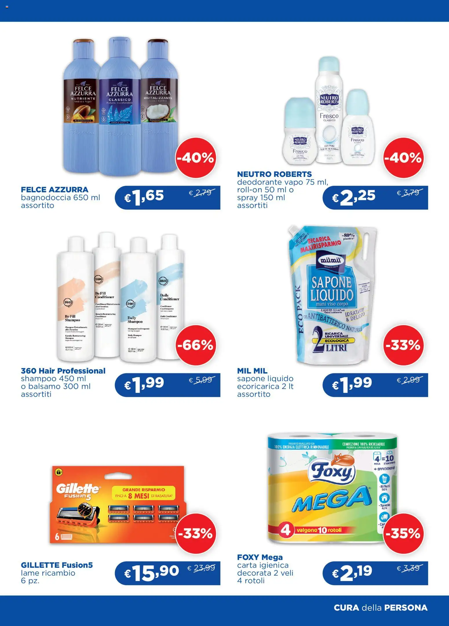 Anteprima dell'opuscolo Acqua e Sapone volantino Oleggio dal negozio Acqua e Sapone valido da 26/08/2026 - Shampoo, Olio, Carta igienica, Deodorante, Sapone, Balsamo