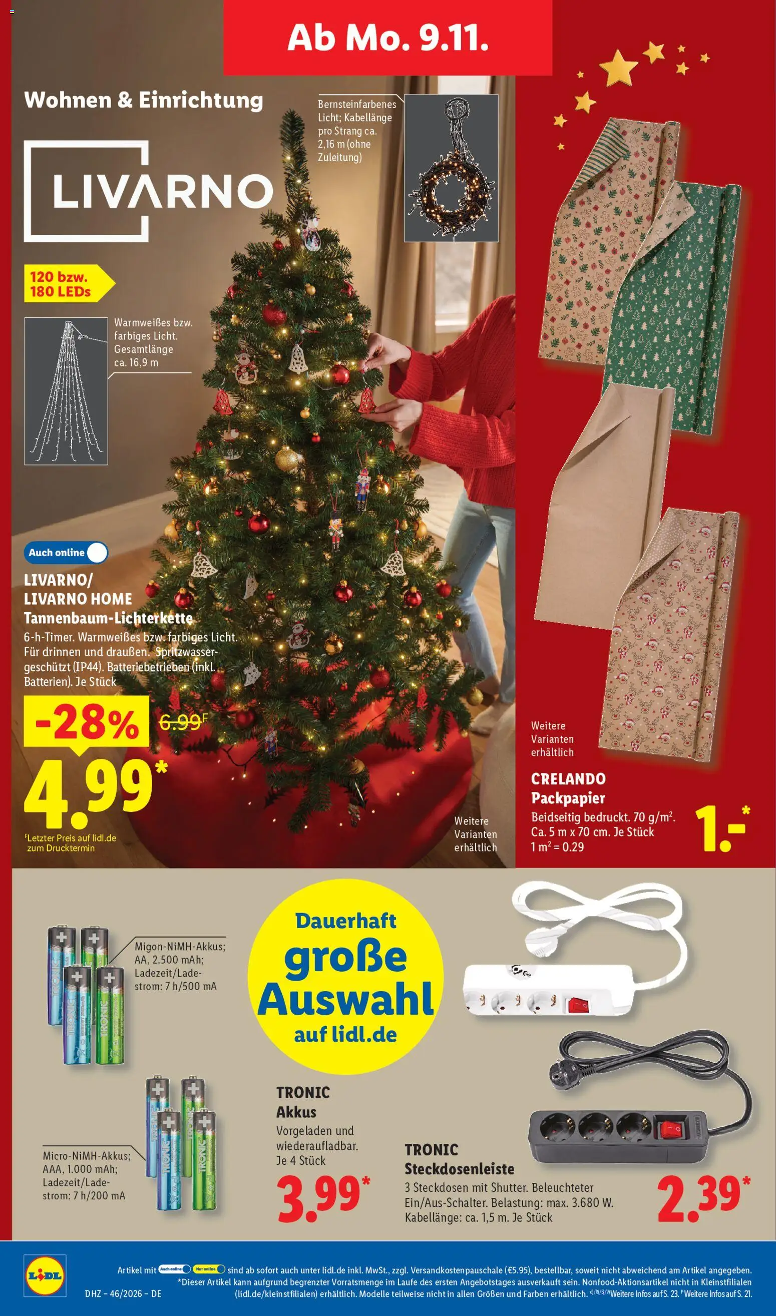 Vorschau von dem Prospekt des Geschäftes Lidl, gültig ab dem 09.11.2026