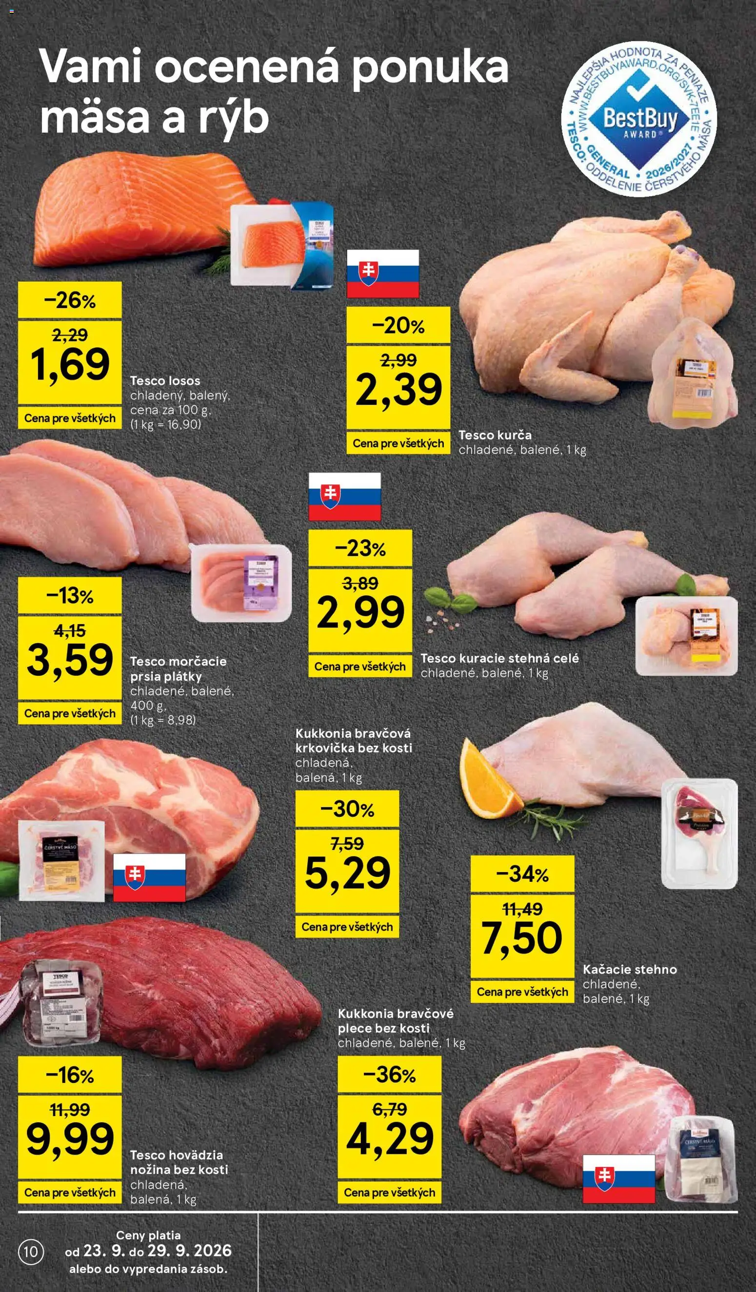 Náhľad Tesco letáku platného od 23.09.2026