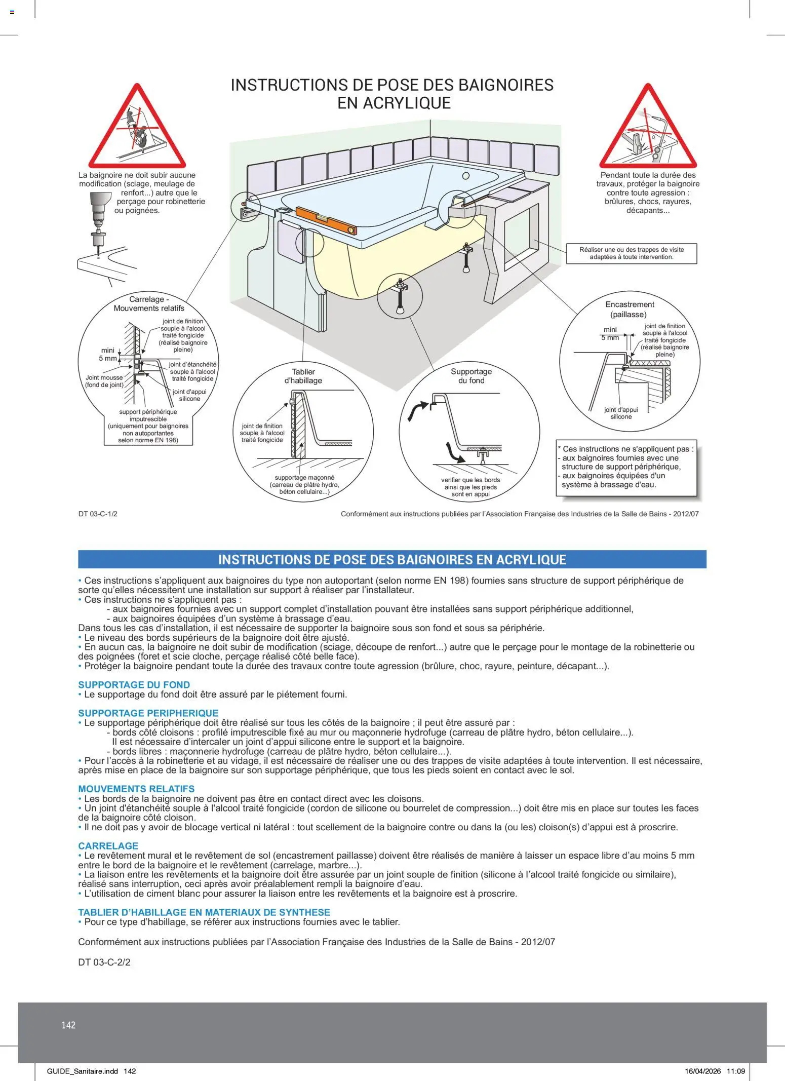 Prévisualisation de Rexel - Brochure Sanitaire du magasin Rexel formulaire valide 20/04/2026 - Carrelage, Baignoire, Mousse, Ciment, Poignées, Plâtre, Tablier, Décapant