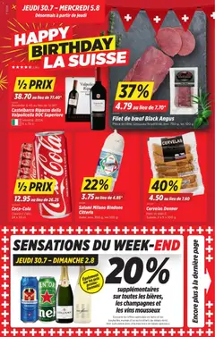 Vorschau des Merkblatts Denner aktionen FR vom Shop Denner gültig von 30.07.2026 bis 05.08.2026