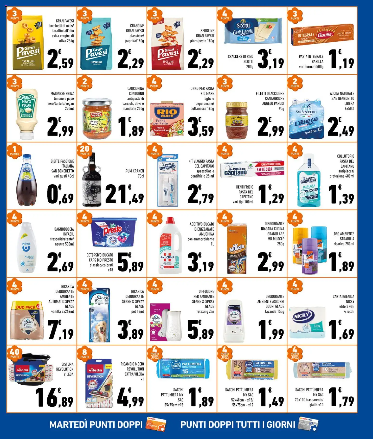 Anteprima dell'opuscolo Conad volantino Convenienza Più Sicilia dal negozio Conad valido da 28/10/2026 - Pasta, Bagno, Lavanda, Doccia, Aglio, Dentifricio, Pattumiera, Bibite