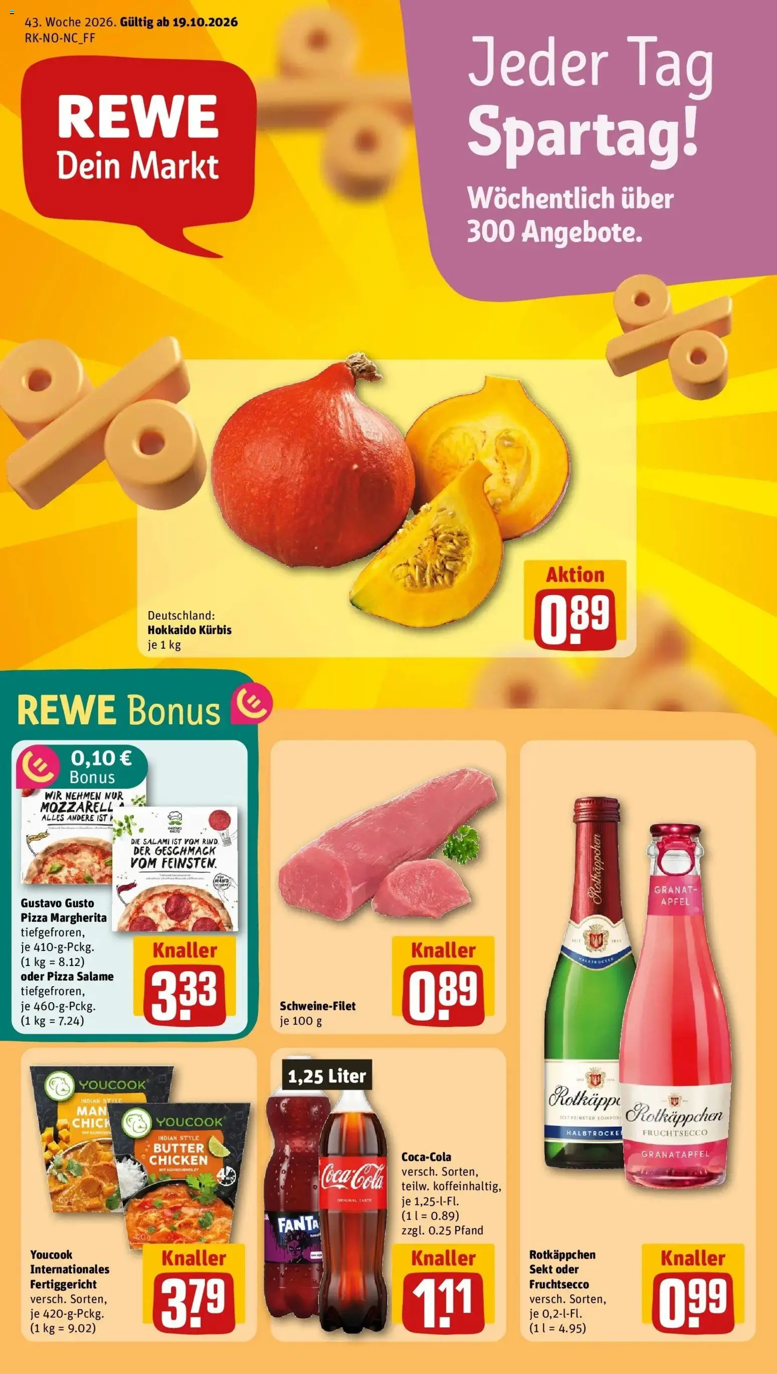 Vorschau von dem Prospekt des Geschäftes Rewe, gültig ab dem 19.10.2026