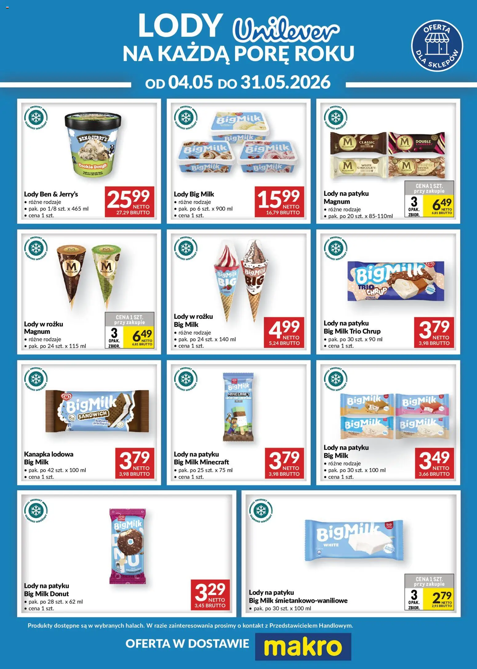Pogląd gazetki "Makro gazetka - Lody Unilever" ze sklepu Makro ważnej od 04.05.2026