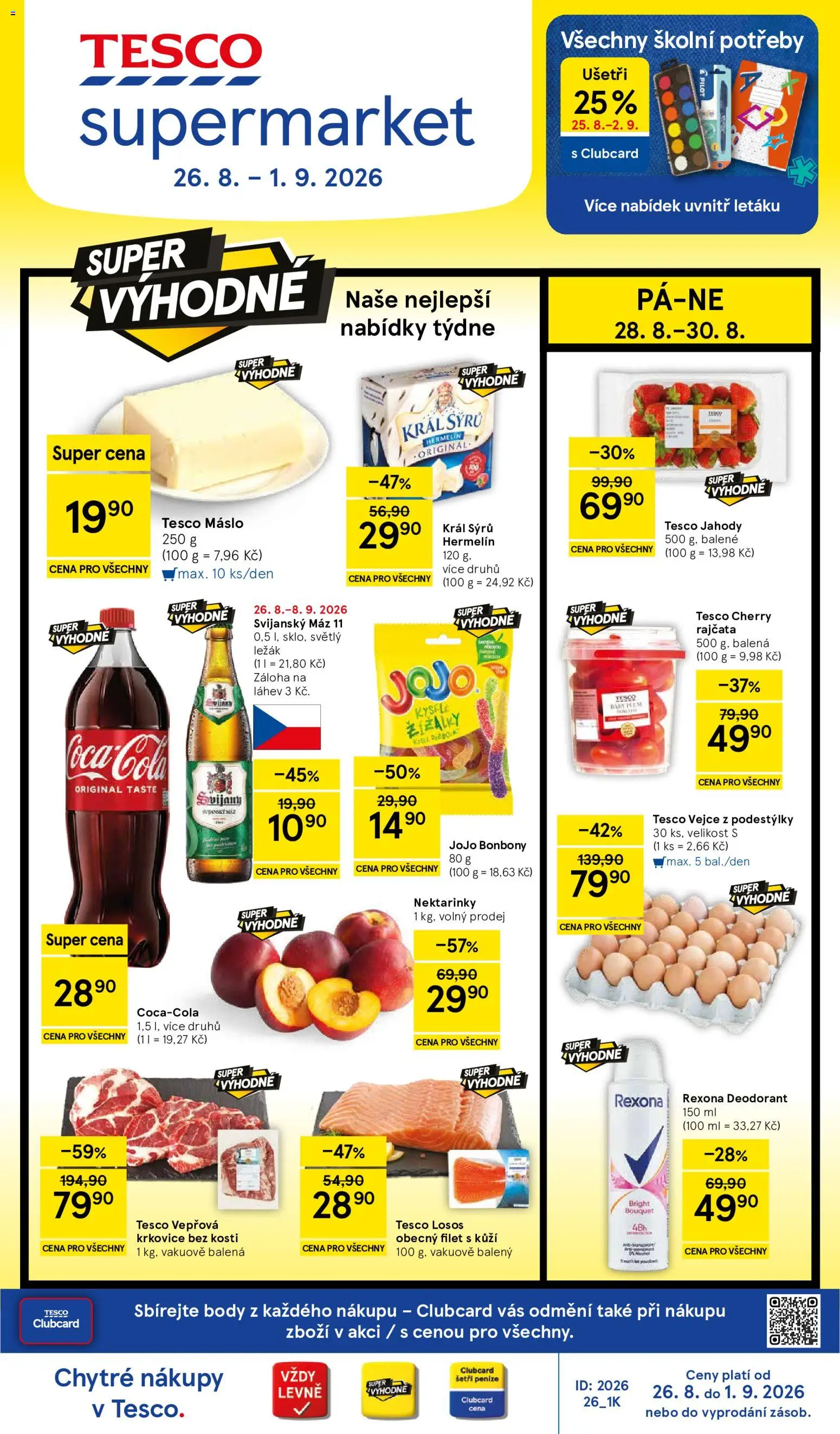 Náhled nabídky: Tesco Tesco leták - Supermarket platný od 26.08.2026