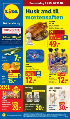 Eksempel på tilbudsavis Lidl - Tilbudsavis uge 43 fra butik Lidl gyldig fra 25/10/2026