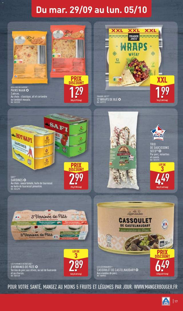 Nouveau catalogue Aldi à partir du 29/09