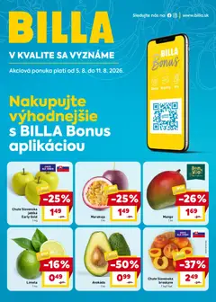 Náhľad Billa letáku platného od 05.08.2026