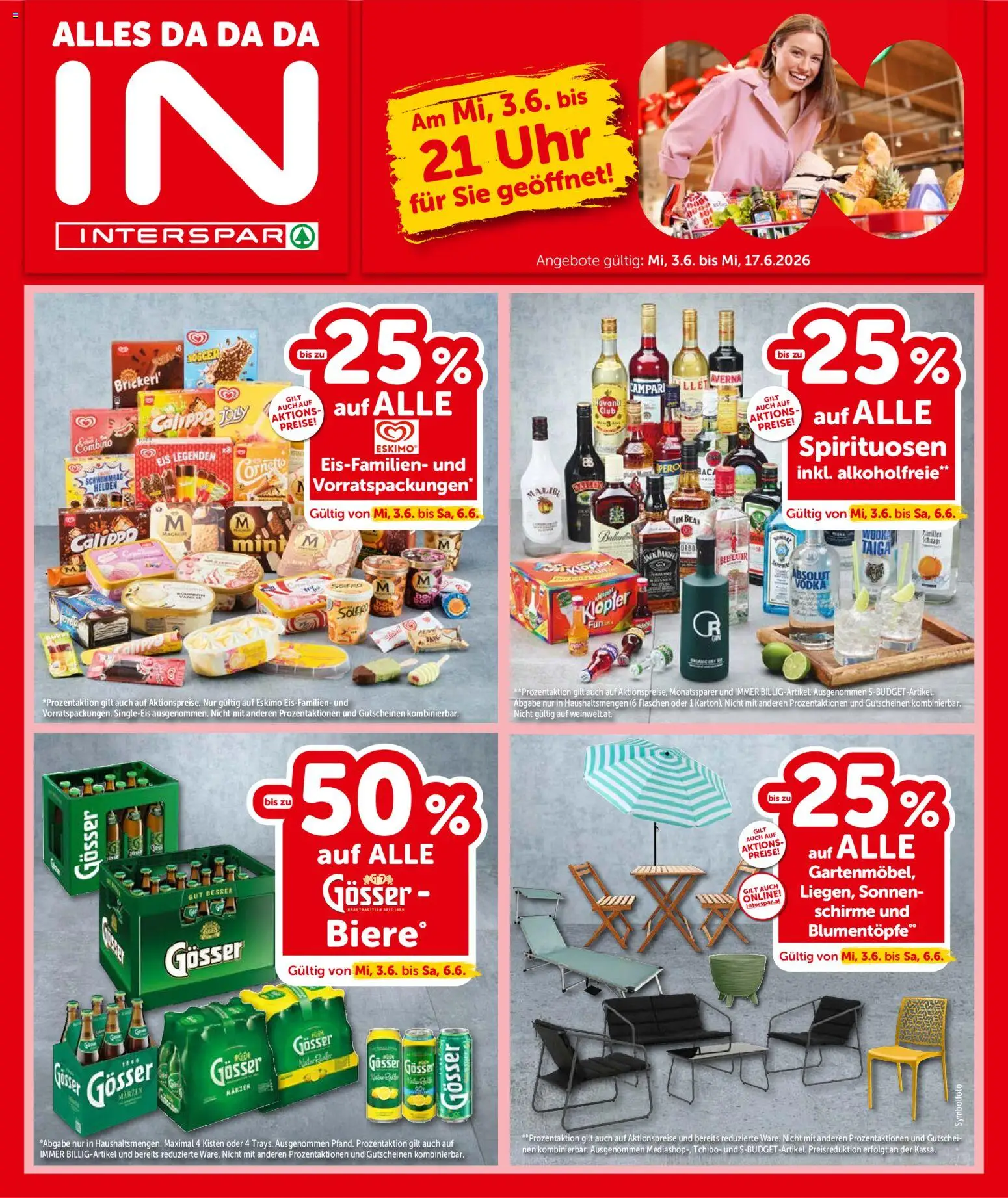 Vorschau der Angebote: Interspar Interspar - Kaernten gültig ab 03.06.2026 - Eis, Uhr, Wodka