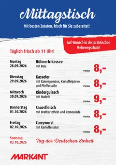 Vorschau von dem Prospekt des Geschäftes Markant, gültig ab dem 28.09.2026