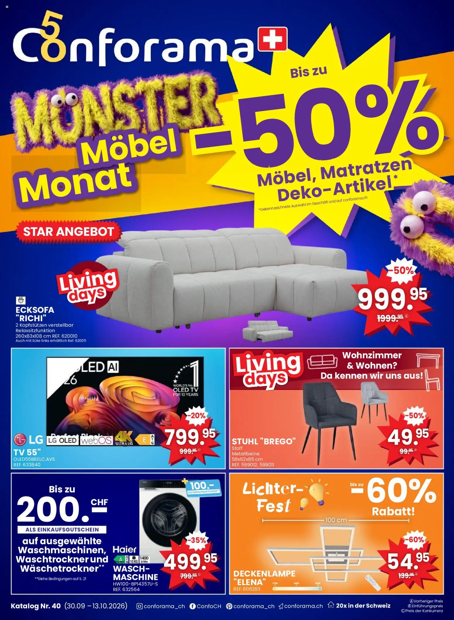 Vorschau des Merkblatts Conforama aktionen vom Shop Conforama gültig von 30.09.2026 bis 13.10.2026