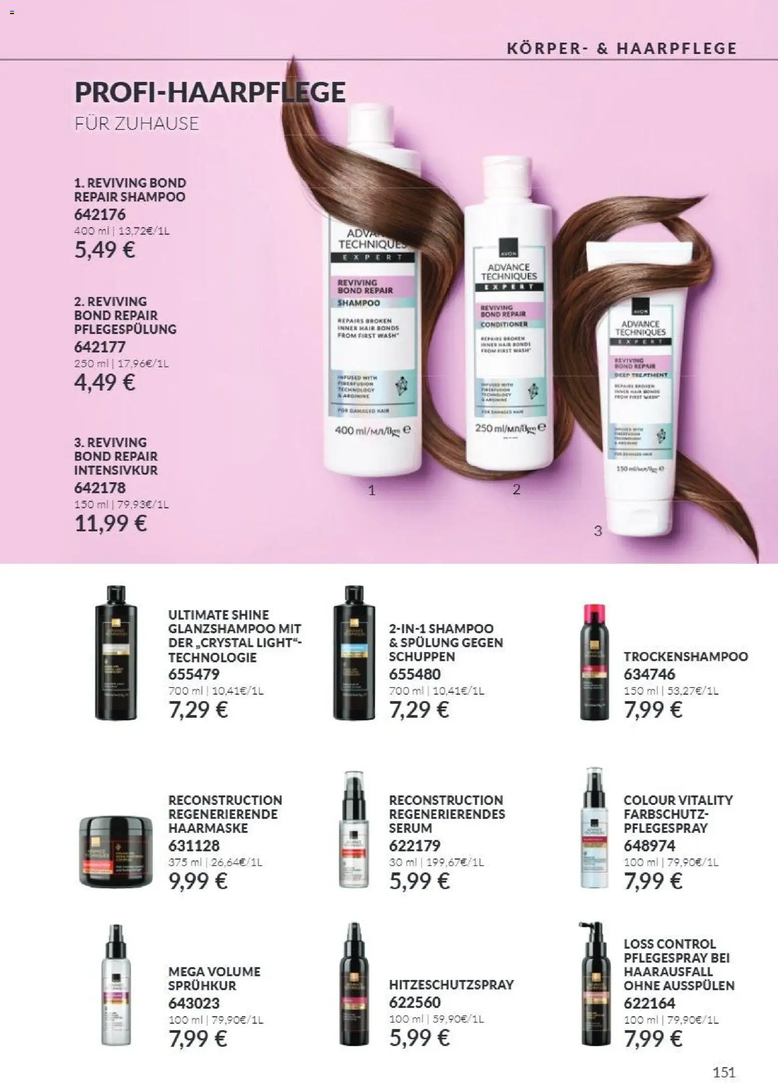 Vorschau von dem Prospekt des Geschäftes Avon, gültig ab dem 01.10.2026 - Shampoo, Serum, Haarmaske, Spülung