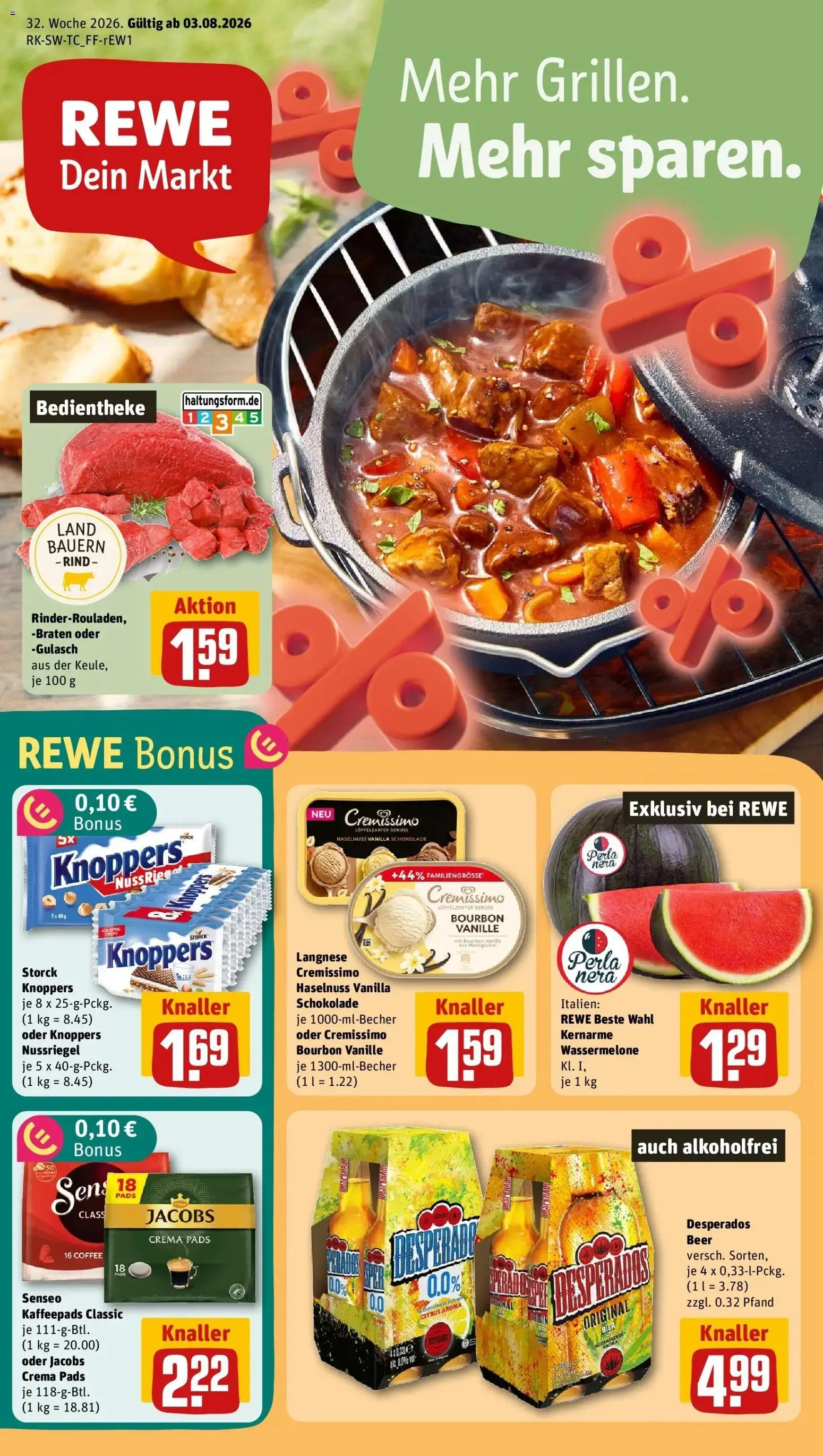 Vorschau von dem Prospekt des Geschäftes Rewe, gültig ab dem 03.08.2026