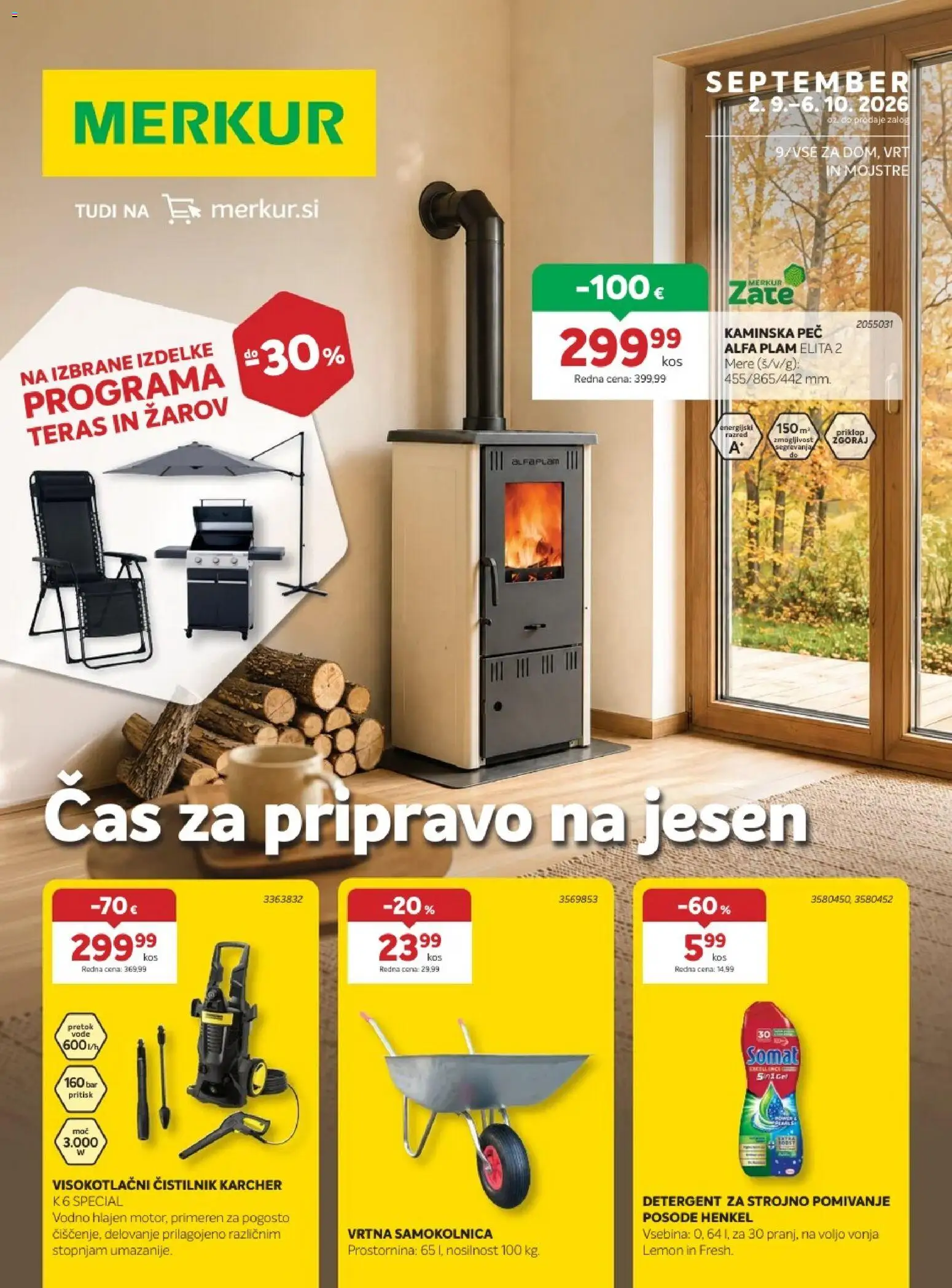 Predogled kataloga iz trgovine Merkur veljaven od 02.09.2026 - Samokolnica, Detergent, Visokotlačni čistilnik