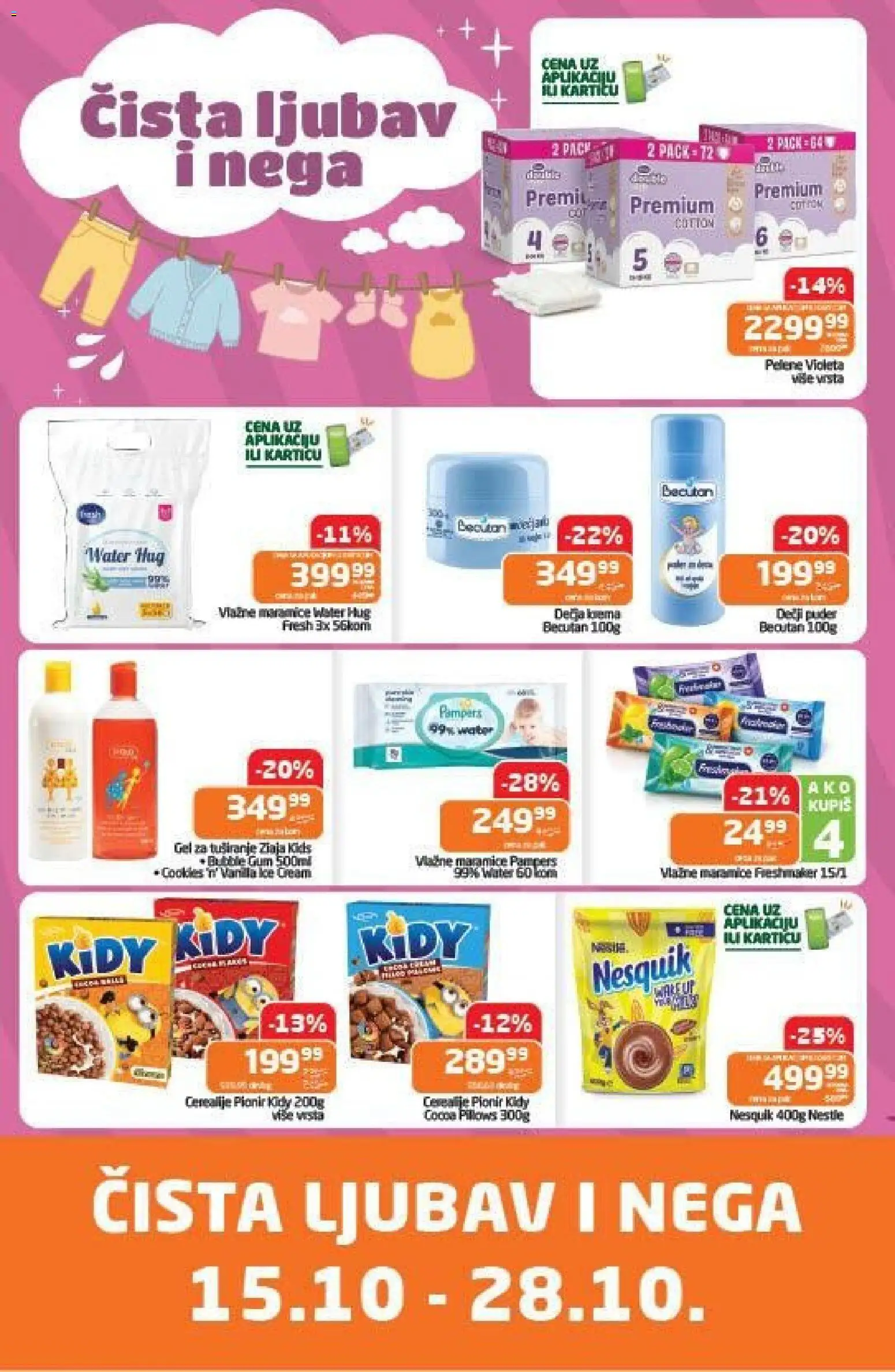 Pregled Gomex kataloga - važi od 15.10.2026 - Pampers, Nesquik, Puder, Pelene, Maramice