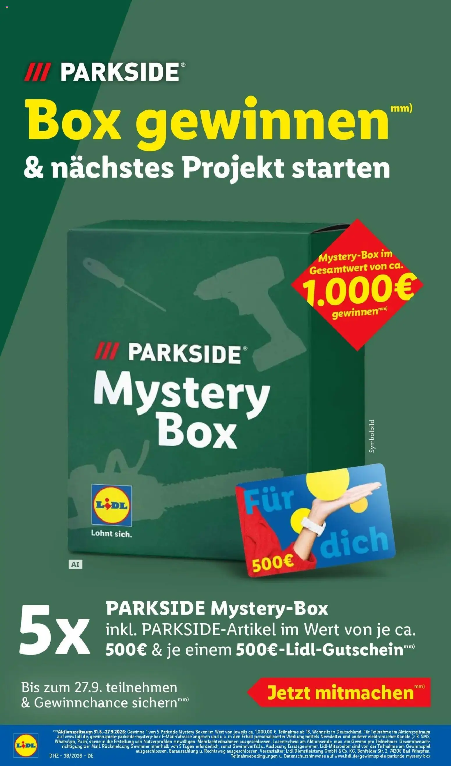 Vorschau von dem Prospekt des Geschäftes Lidl, gültig ab dem 14.09.2026 - Bad, Box
