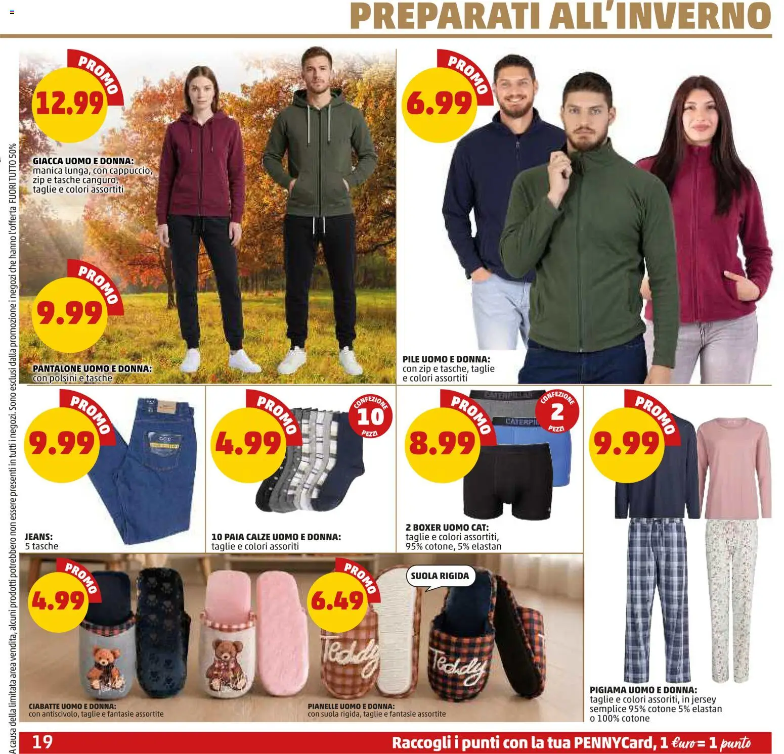 Anteprima dell'opuscolo PENNY volantino dal negozio PENNY valido da 22/10/2026 - Jeans, Boxer, Ciabatte, Giacca, Pile, Pigiama, Tasche