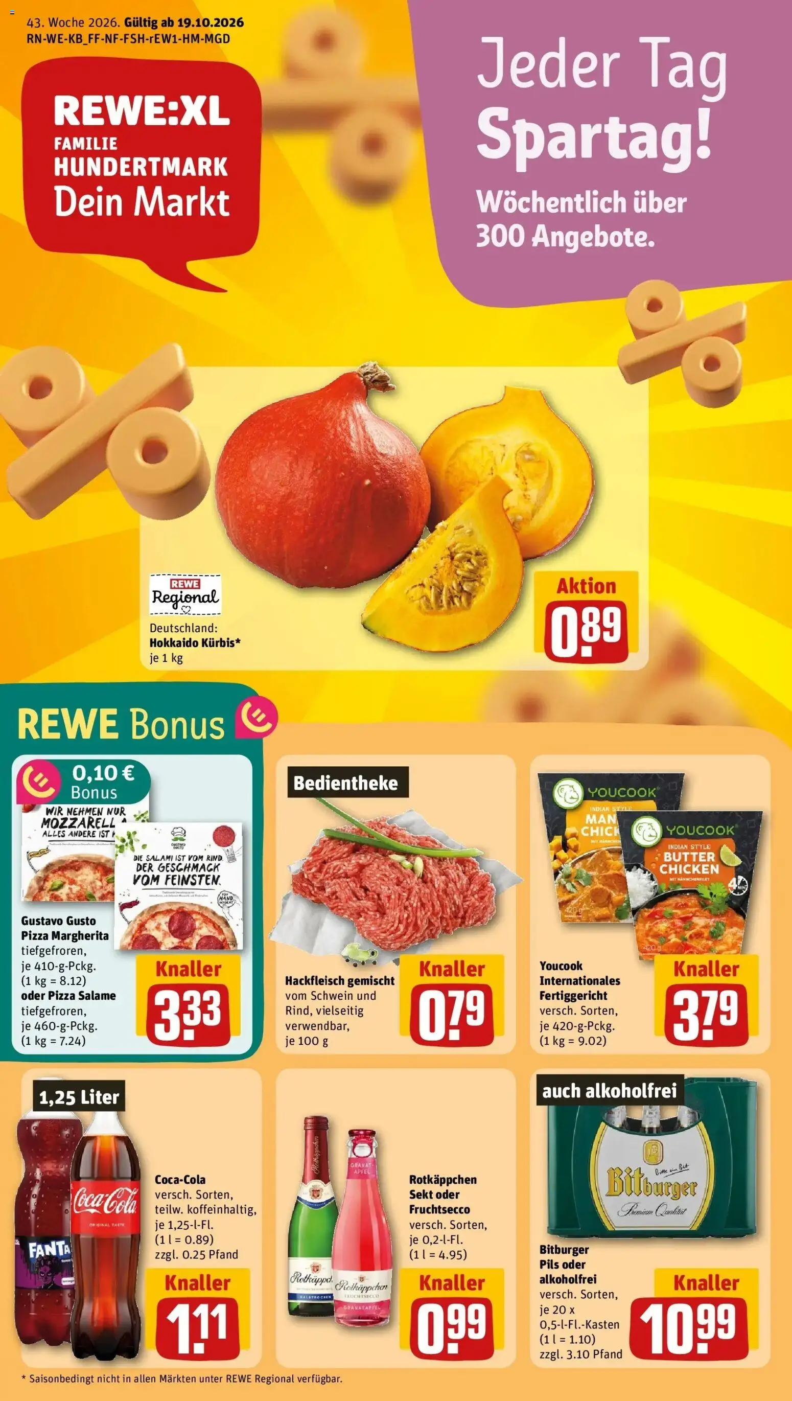 Vorschau von dem Prospekt des Geschäftes Rewe, gültig ab dem 19.10.2026