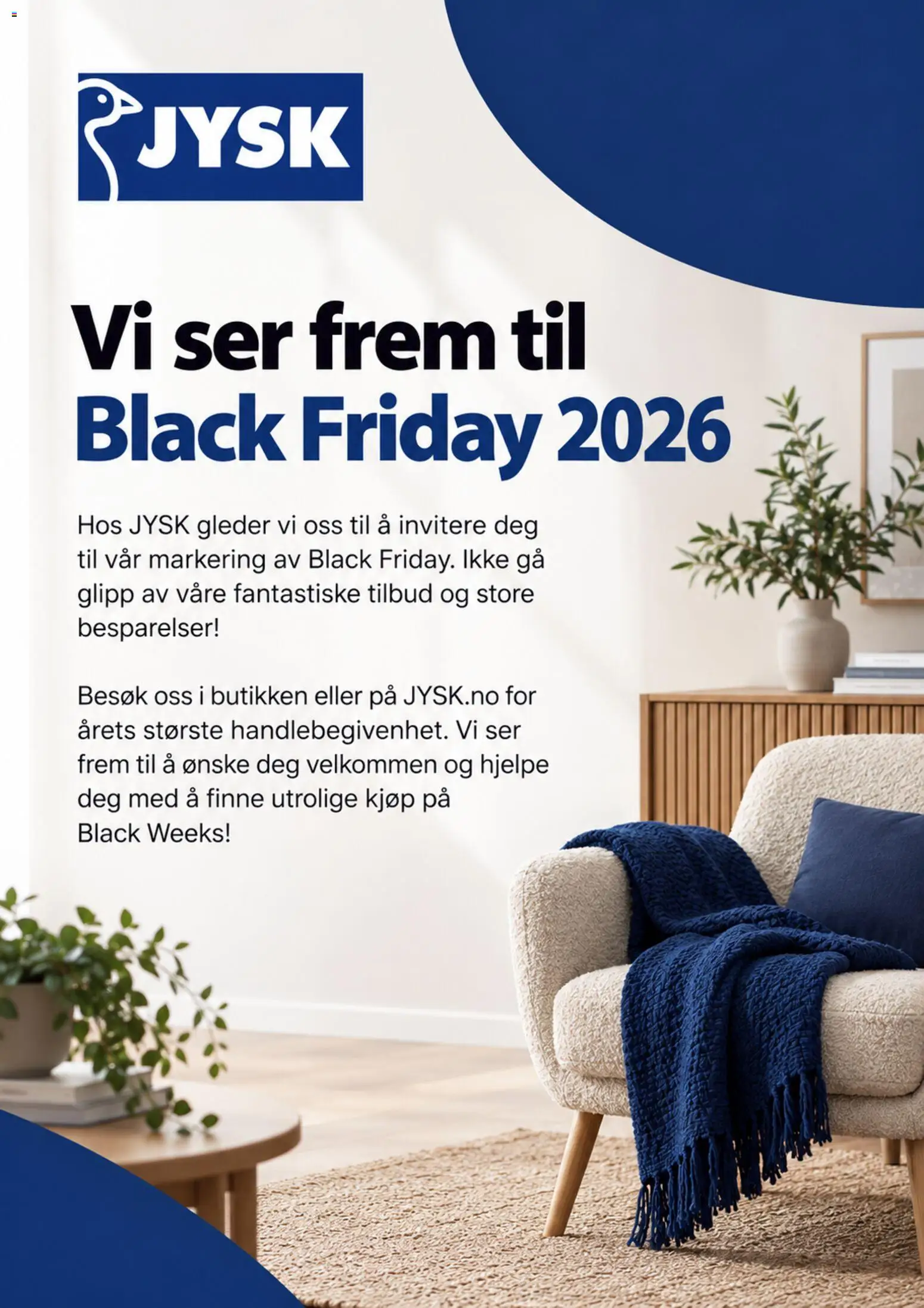 Forhåndsvis JYSK Black Friday avis fra butikk JYSK gyldig fra 19/10/2026