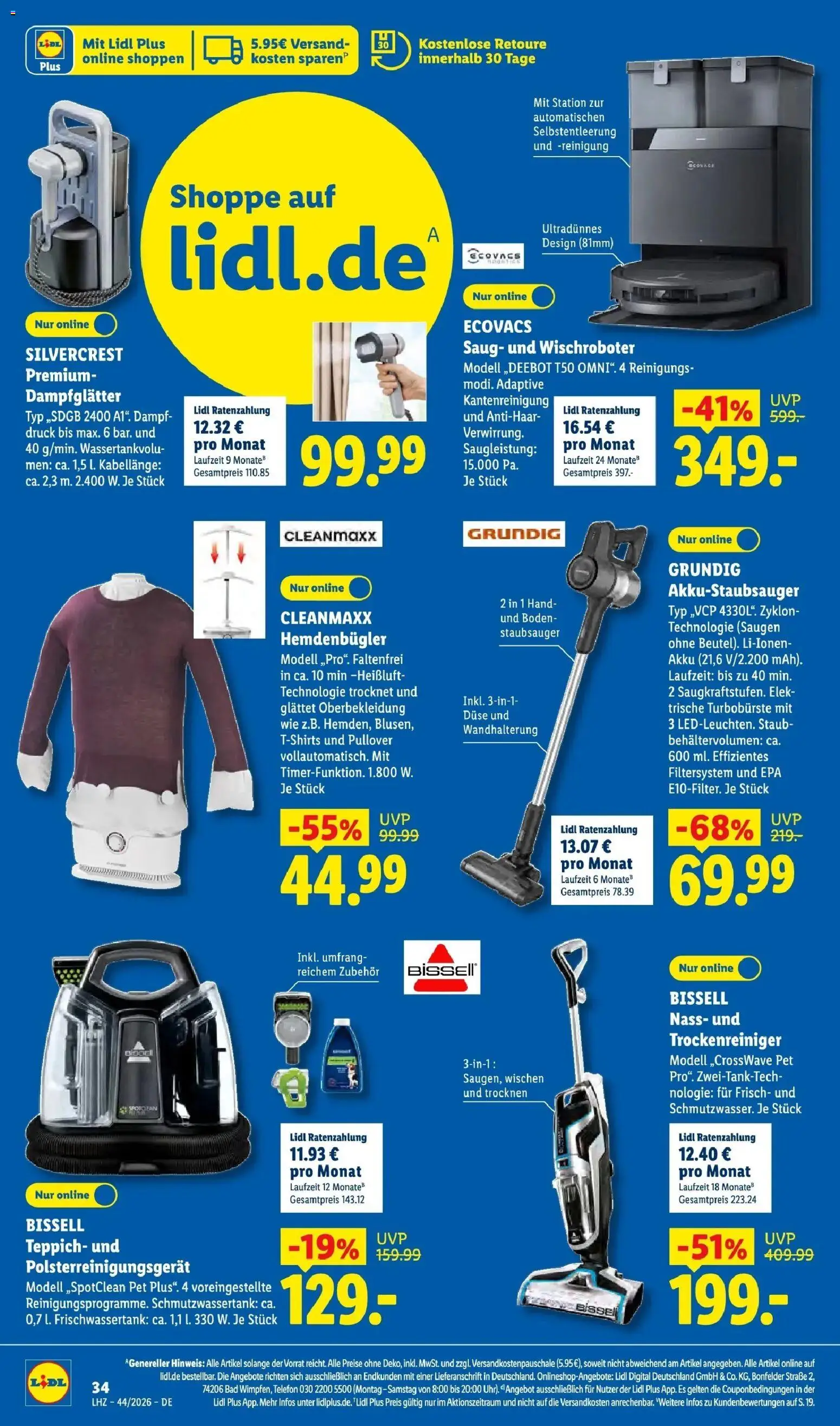 Vorschau von dem Prospekt des Geschäftes Lidl, gültig ab dem 26.10.2026 - Telefon, Staubsauger, Teppich, Bad, Pullover, Shirt